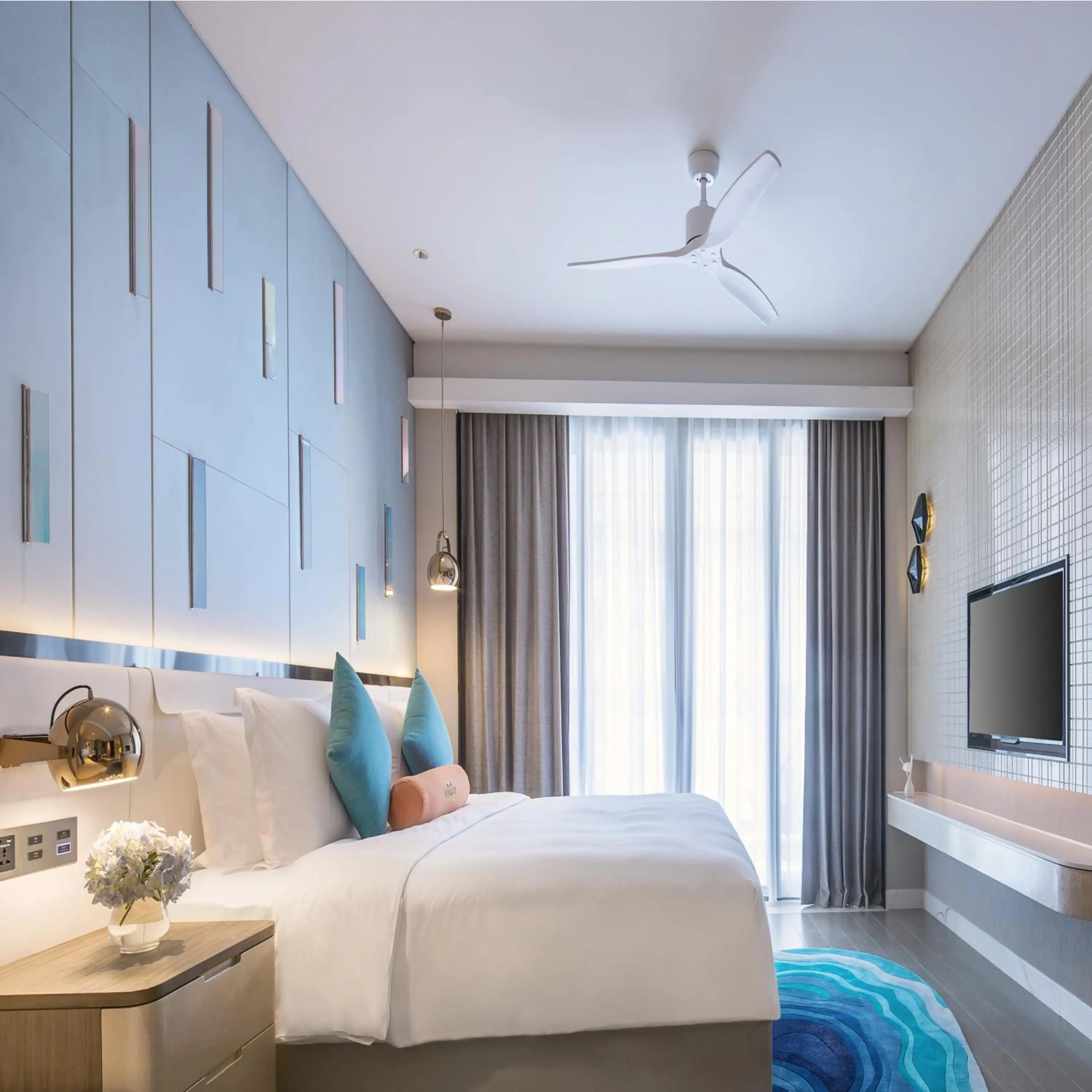 Bed in 三亚鹿回头蔚景温德姆酒店