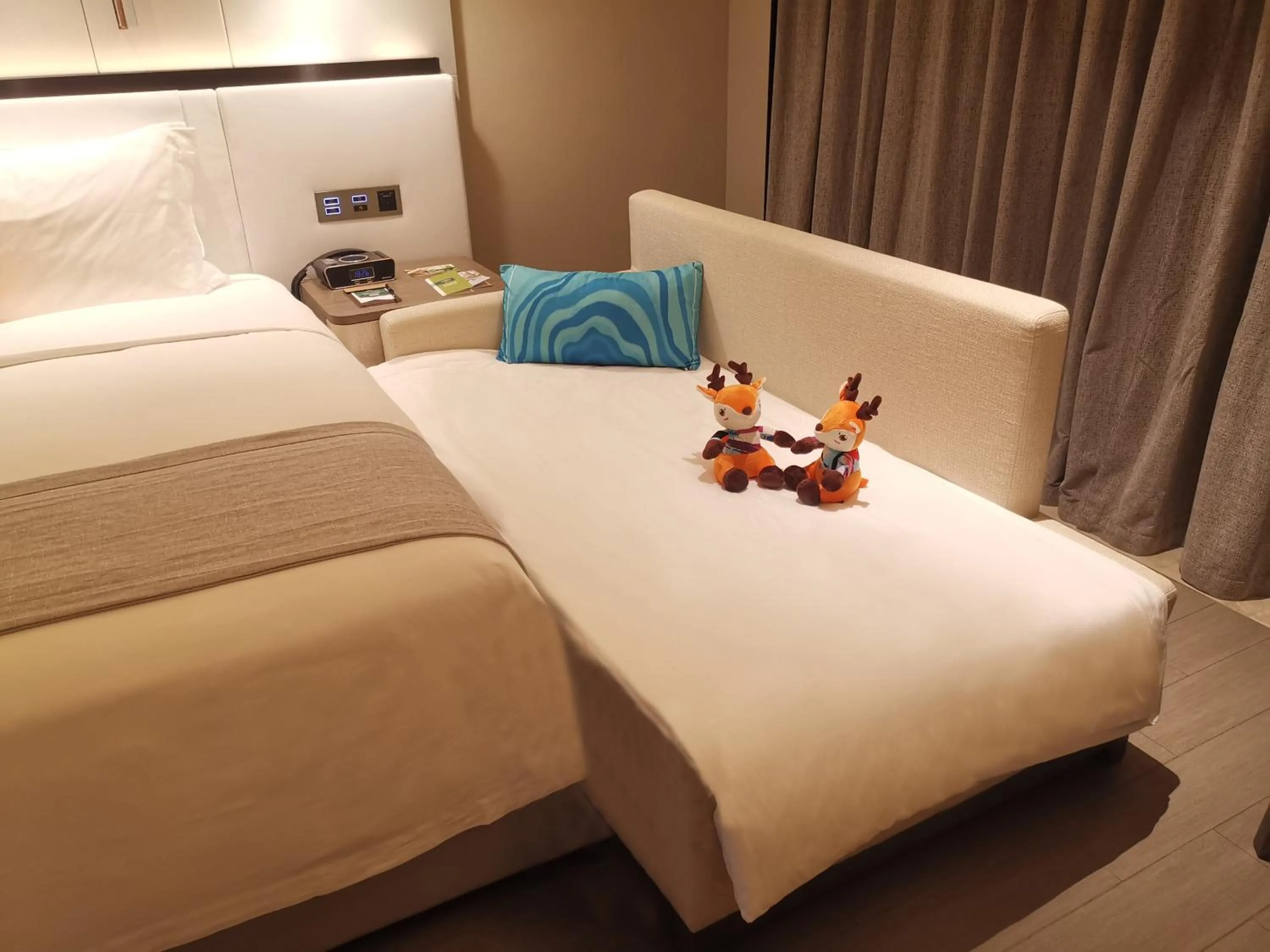 Bed in 三亚鹿回头蔚景温德姆酒店