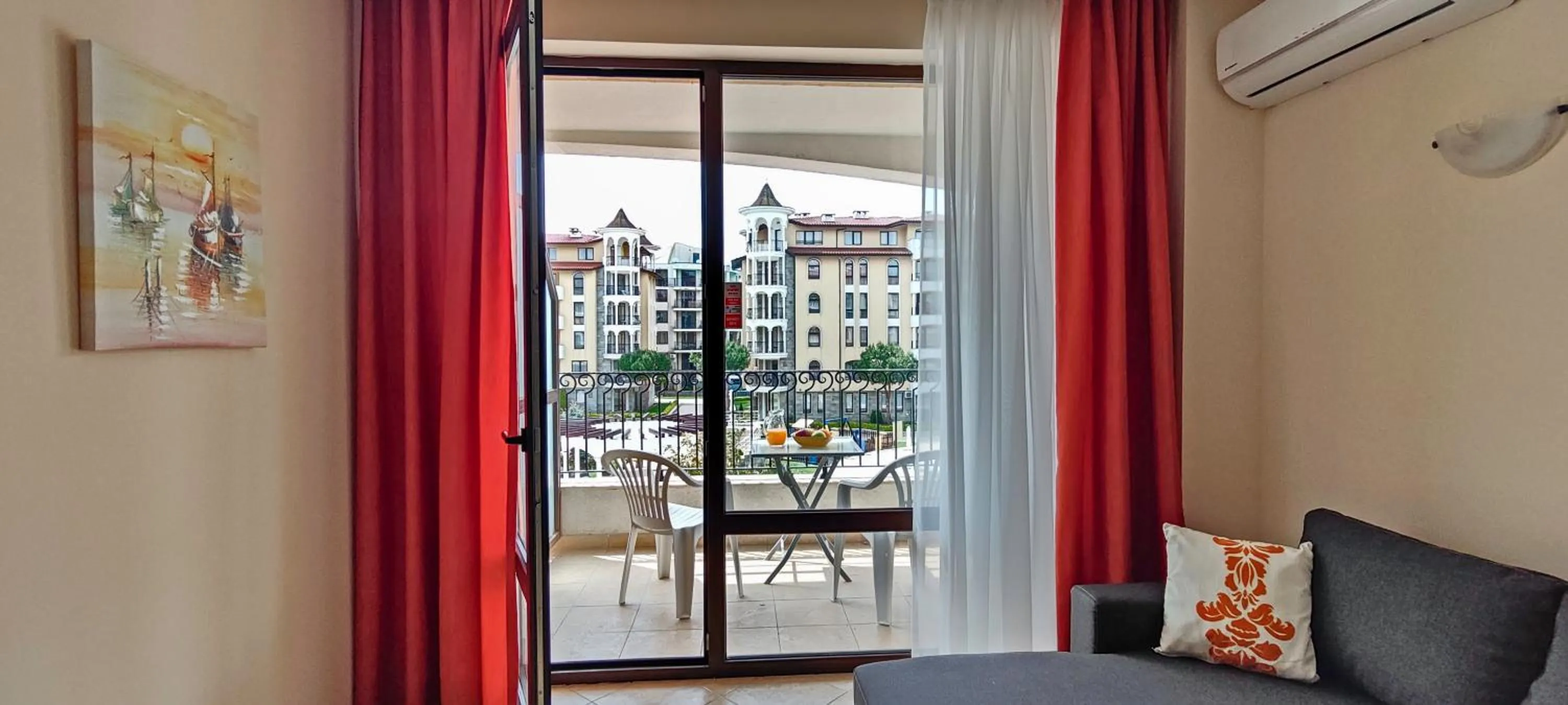 Bed in Royal Sun Apartments