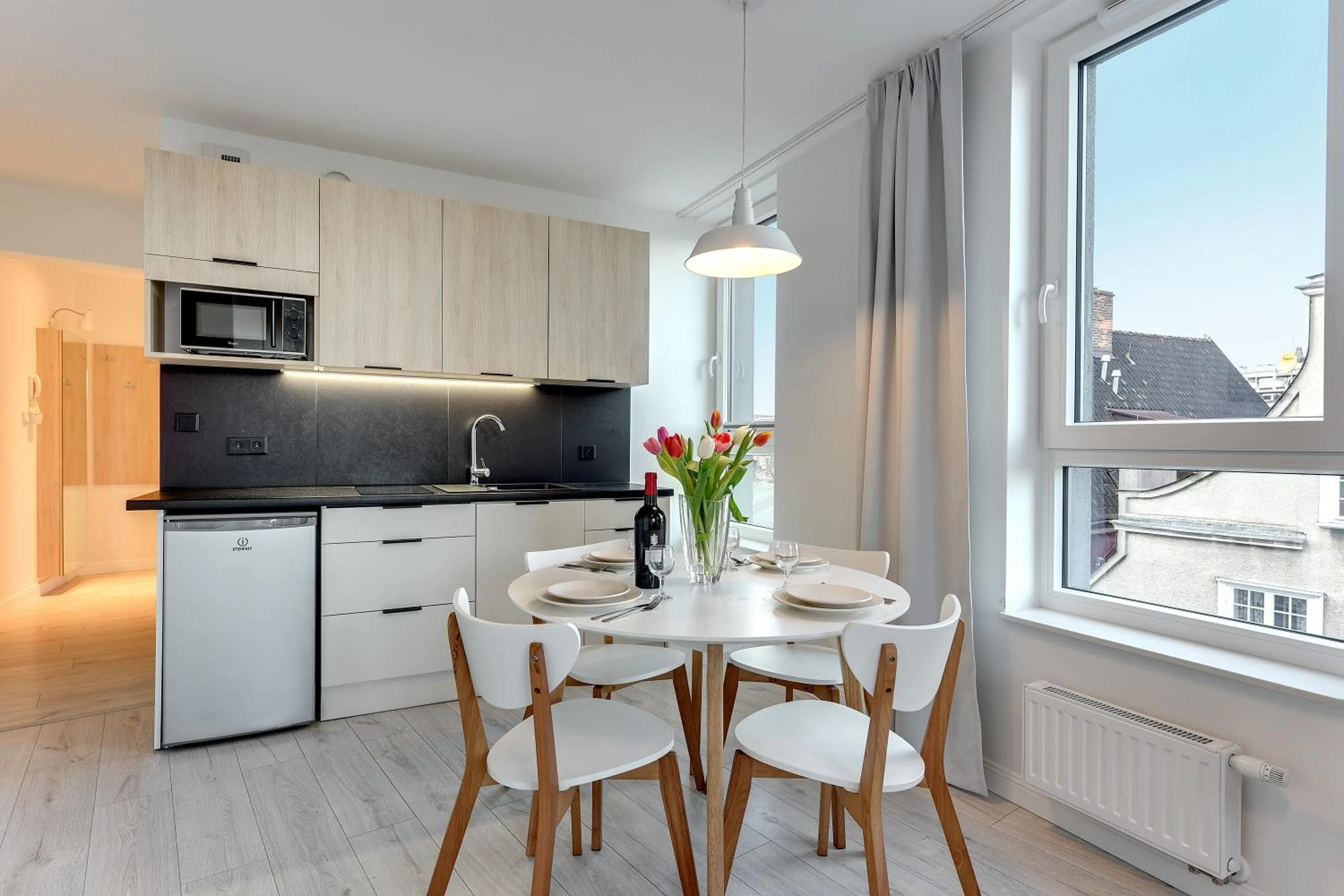 Kitchen or kitchenette in Chrobry Apartamenty Gdańsk Grodzka 10