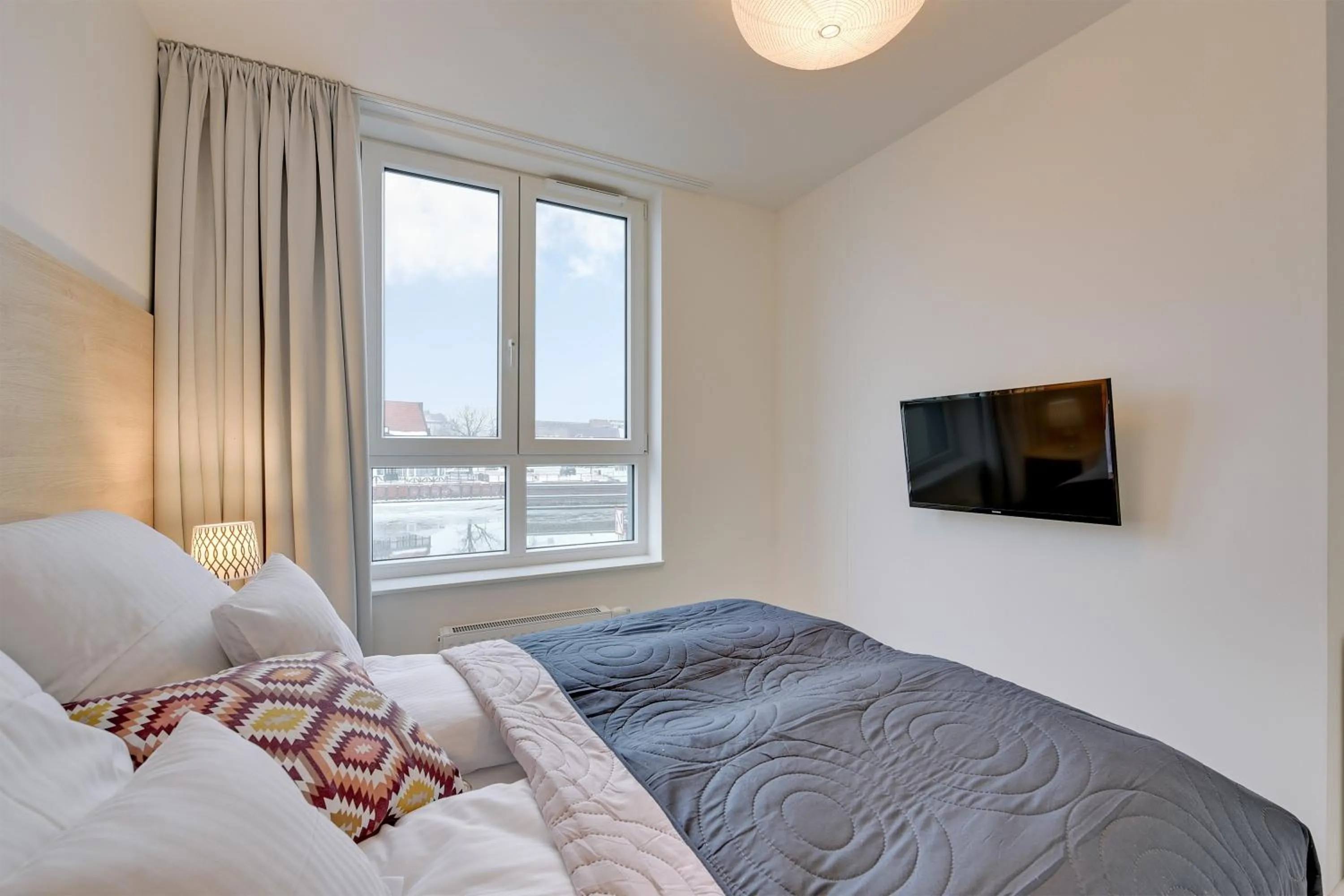 Bed in Chrobry Apartamenty Gdańsk Grodzka 10