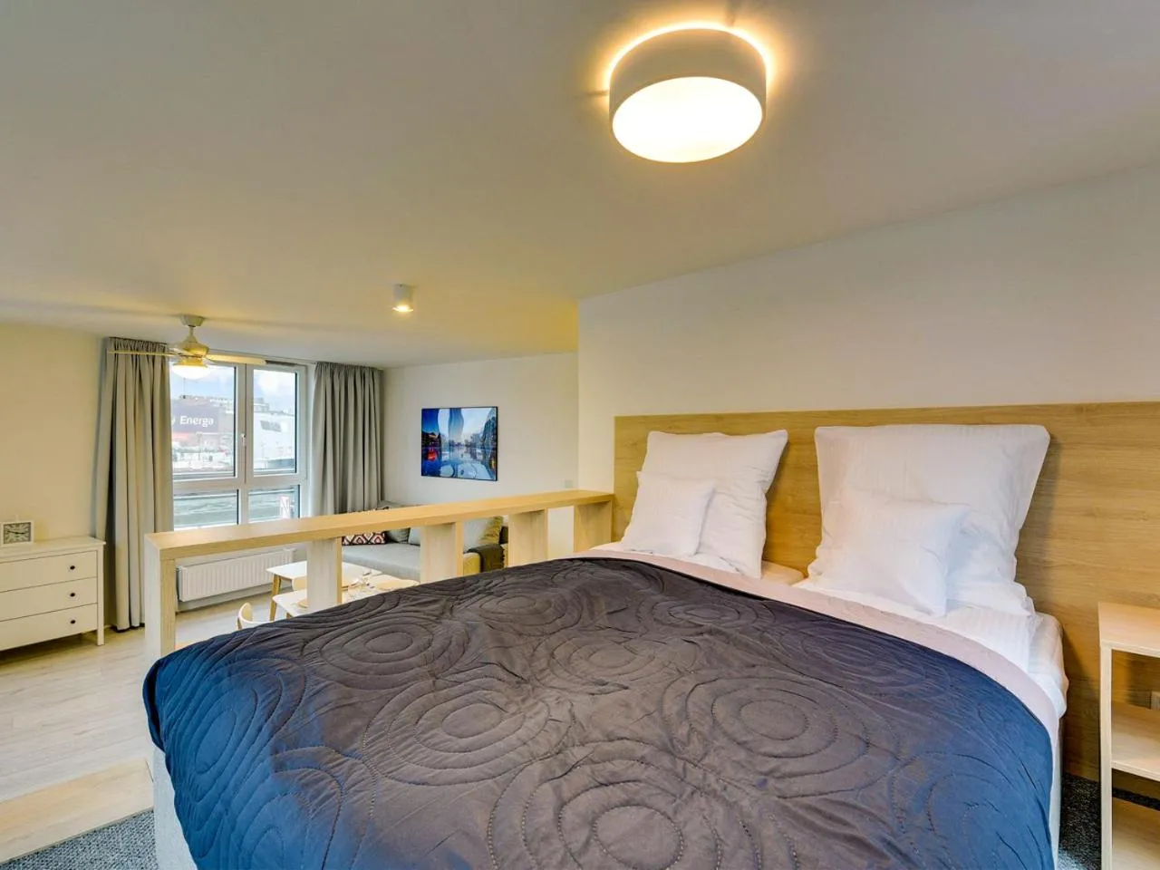 View (from property/room), Bed in Chrobry Apartamenty Gdańsk Grodzka 10