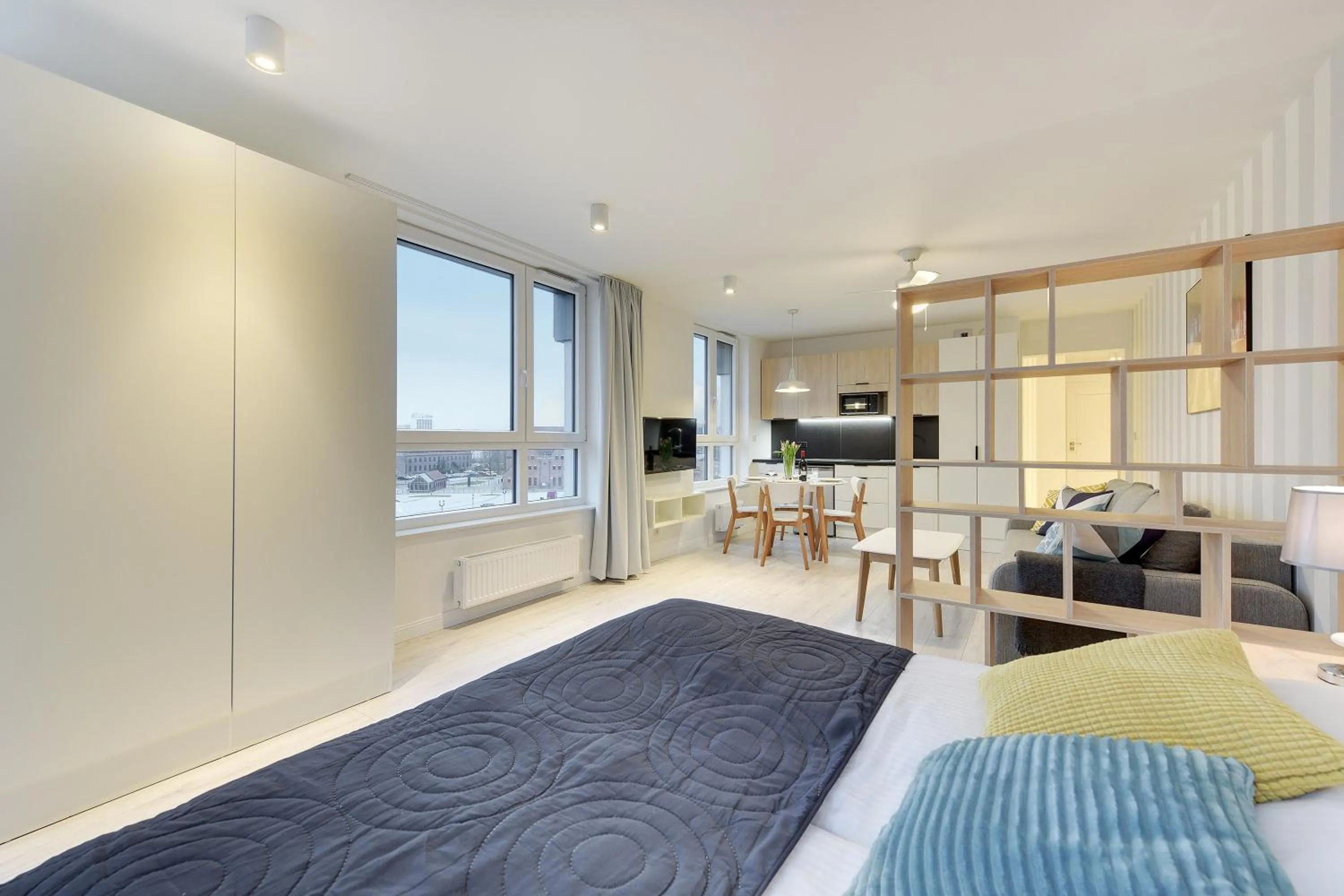 Bed in Chrobry Apartamenty Gdańsk Grodzka 10