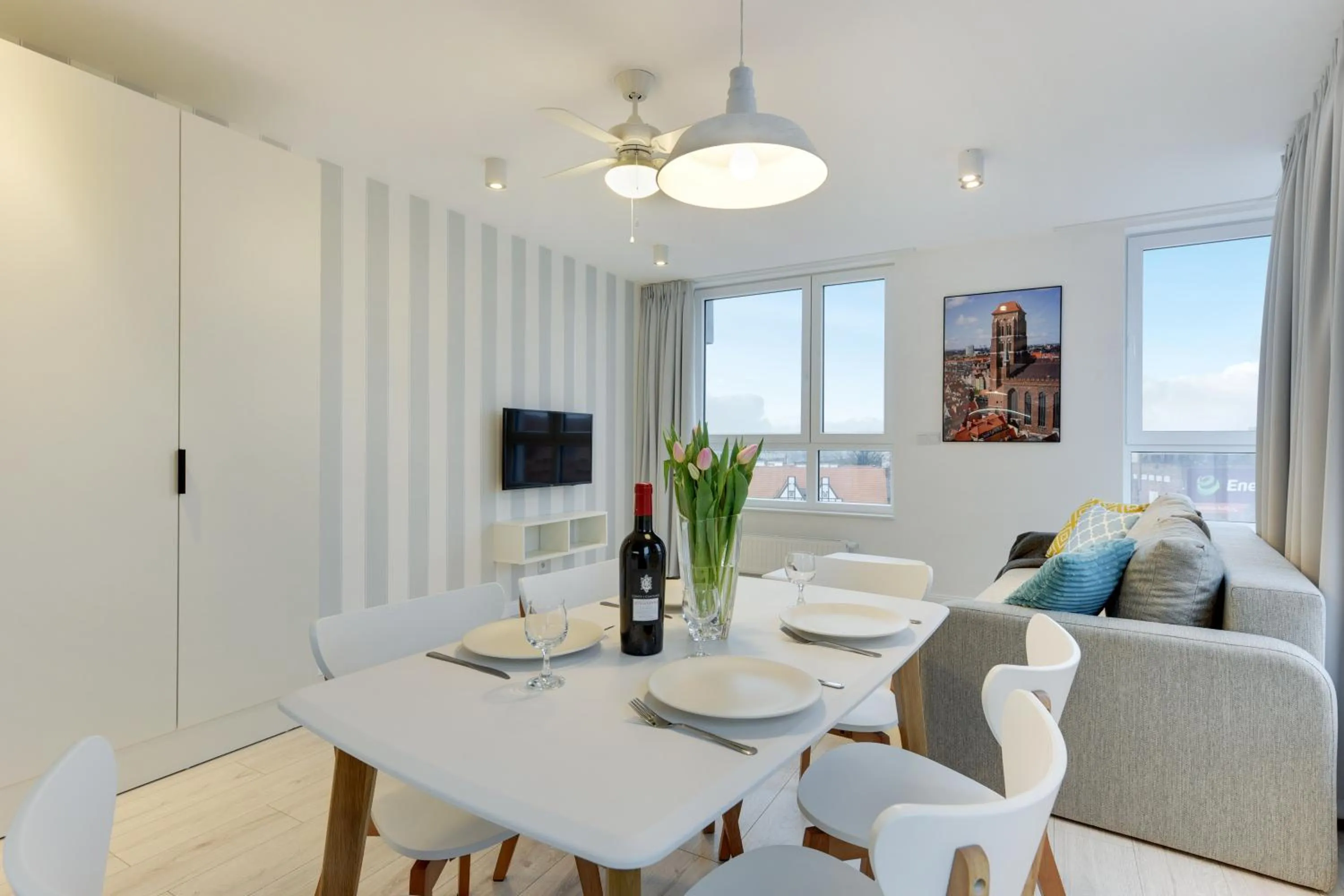 Bed in Chrobry Apartamenty Gdańsk Grodzka 10