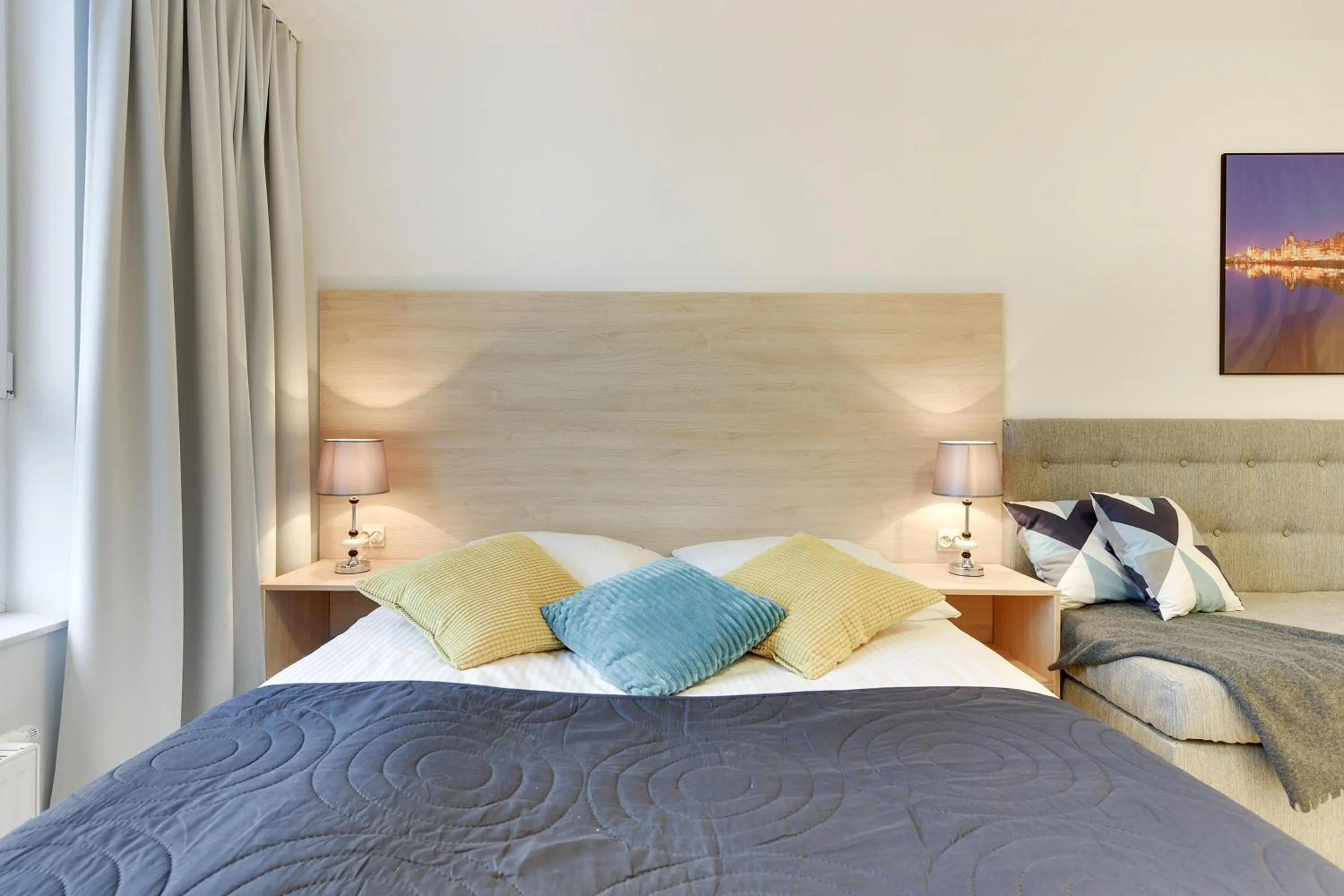 Bed in Chrobry Apartamenty Gdańsk Grodzka 10