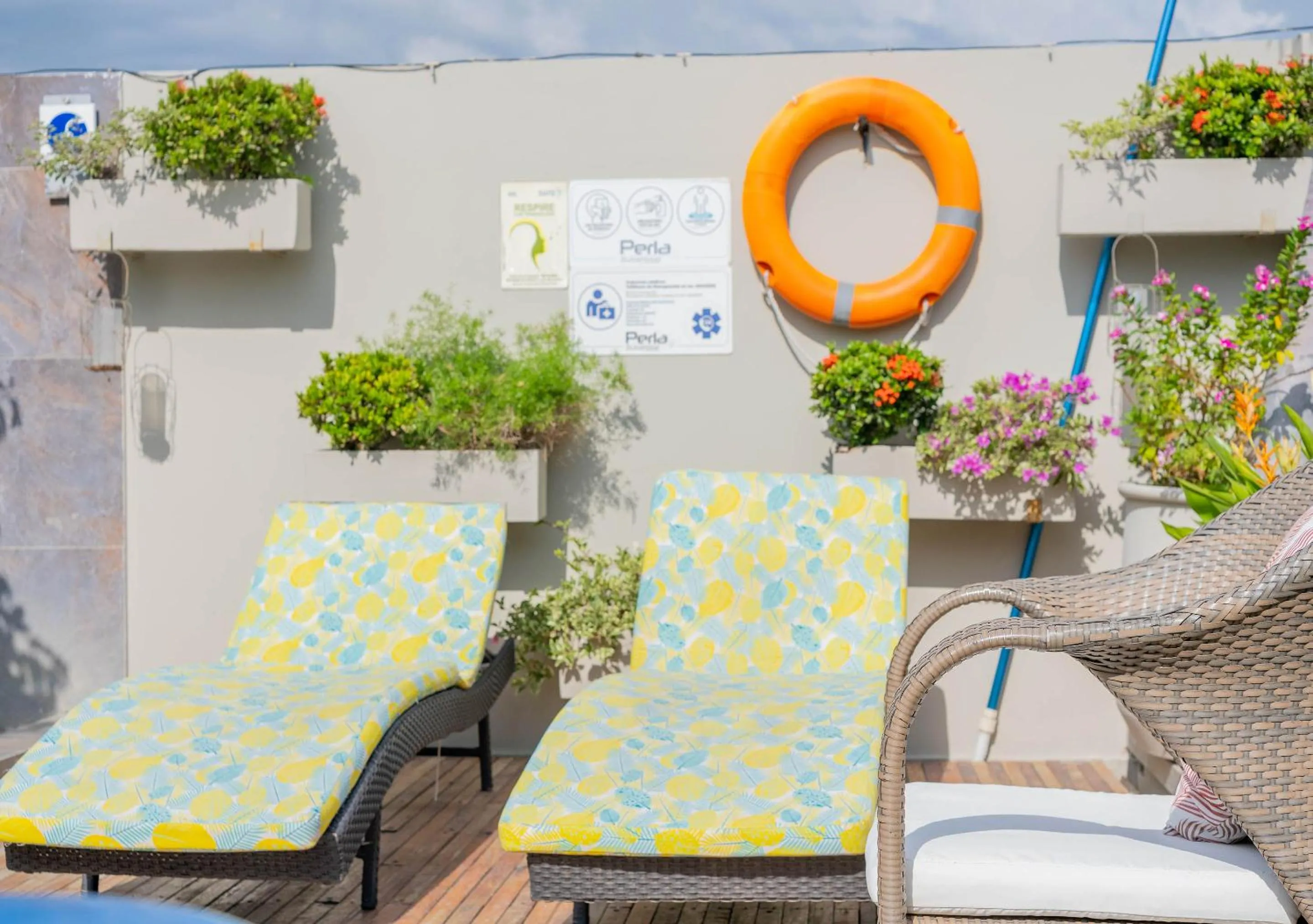 Solarium in Hotel Perla Suite Santa Marta