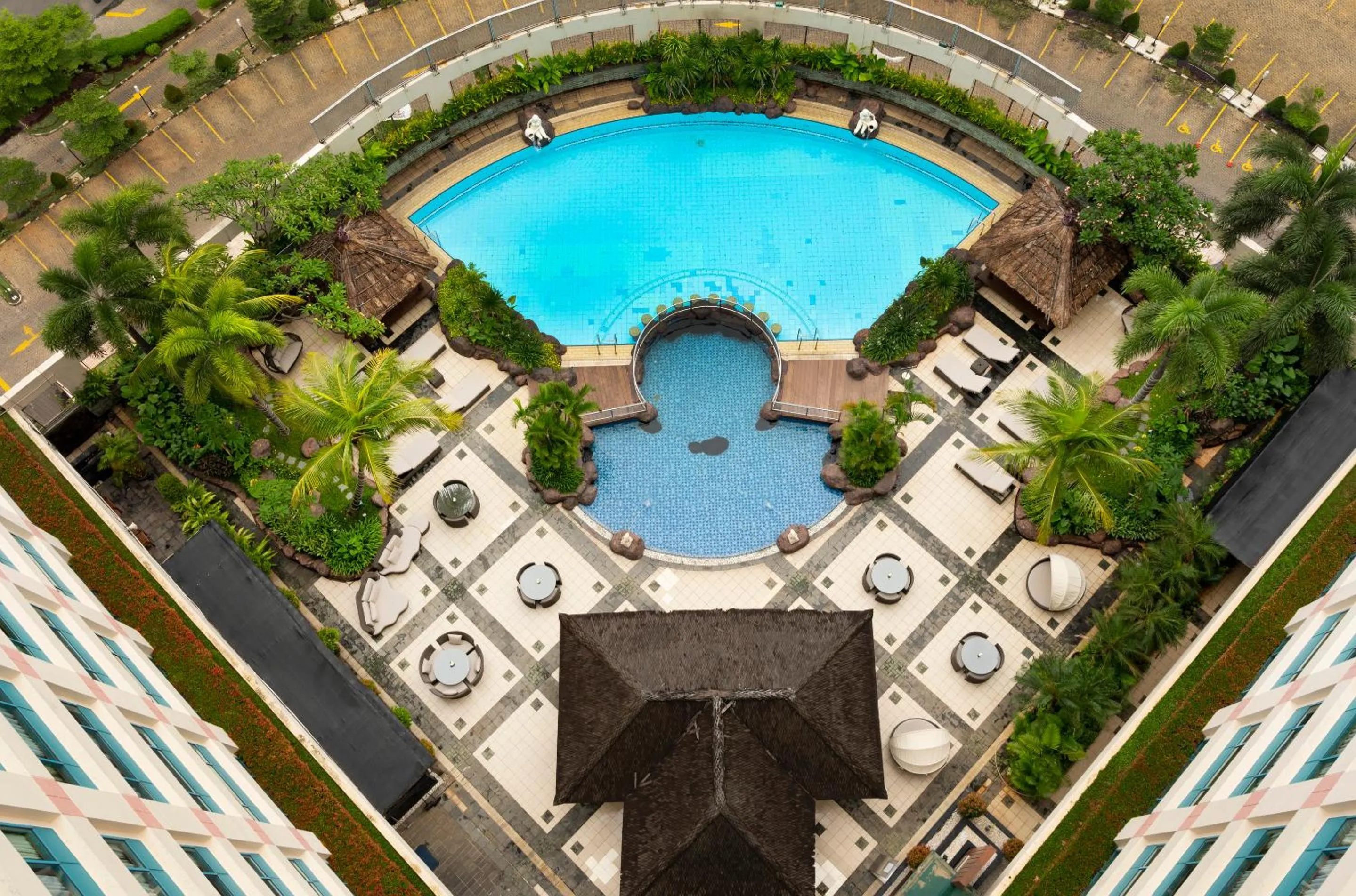 Pool view in Hotel Ciputra Jakarta managed by Swiss-Belhotel International