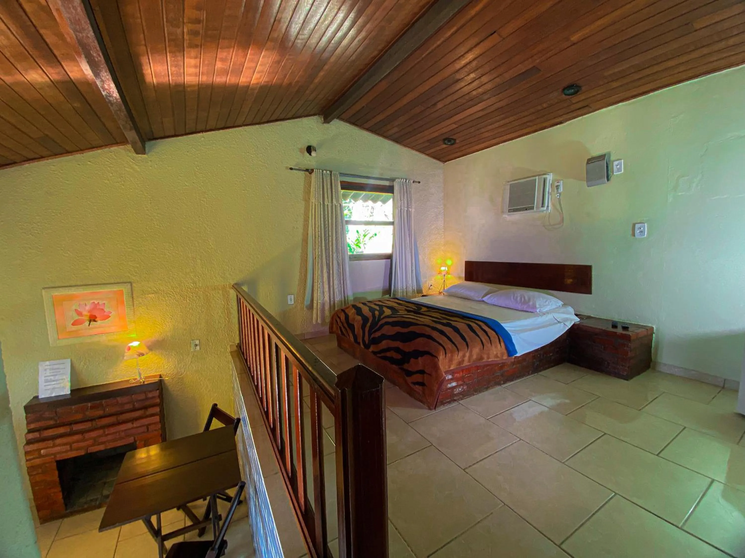 Bed in Pousada Chale da Montanha