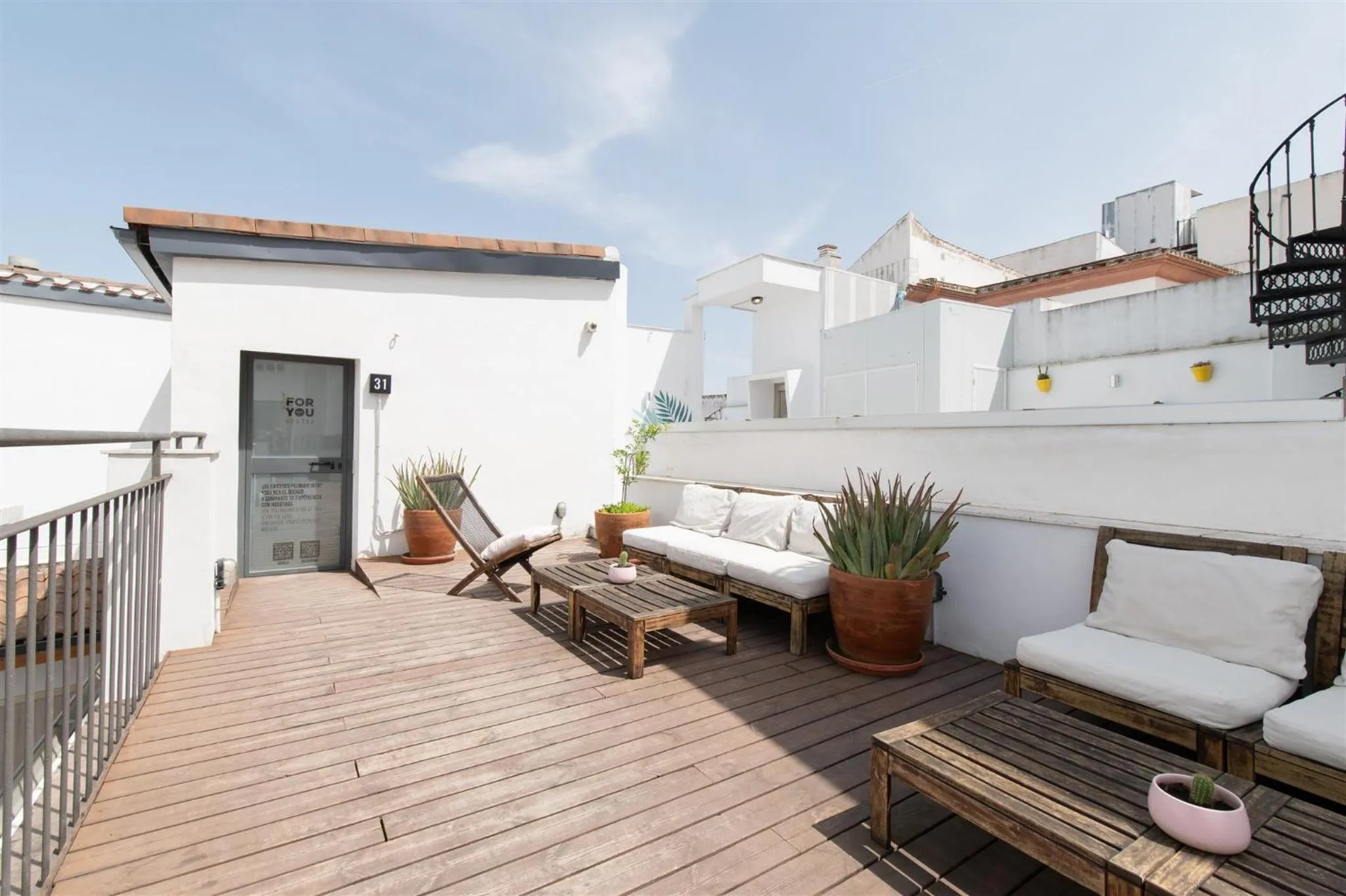 Balcony/Terrace in U-Sense For You Hostel Sevilla