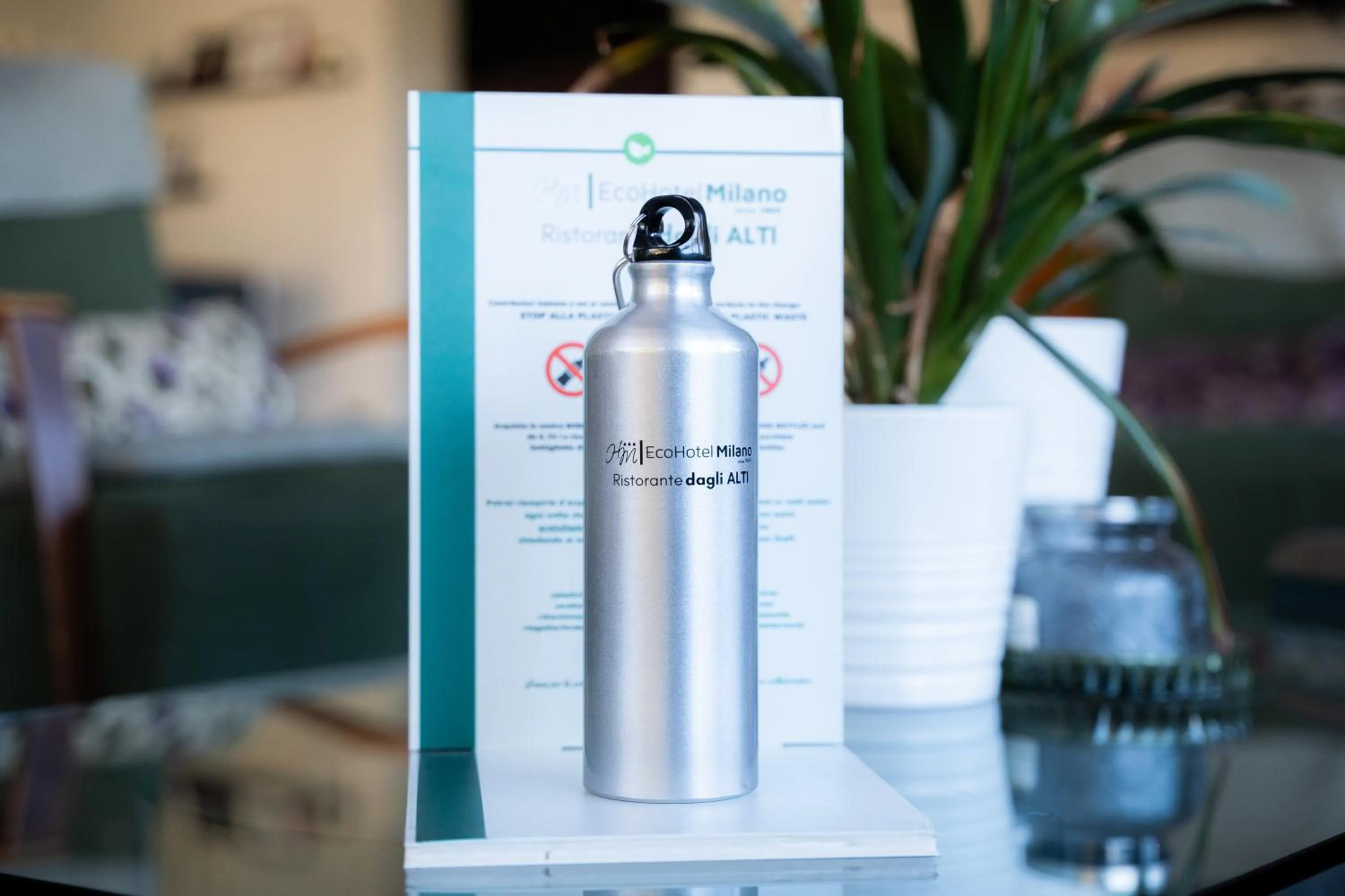 Lobby or reception in EcoHotel Ristorante Milano