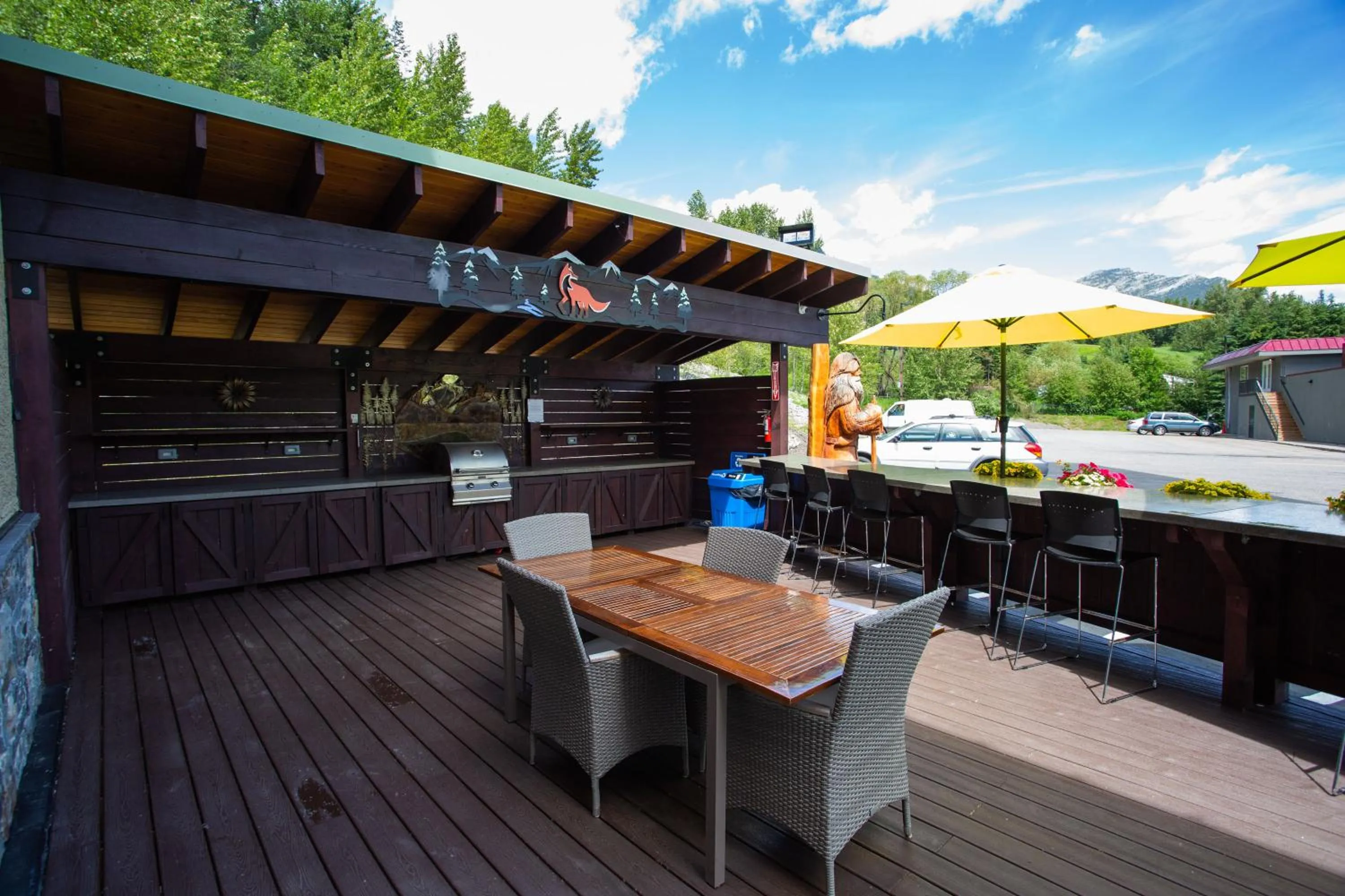 Patio in Fernie Fox Hotel