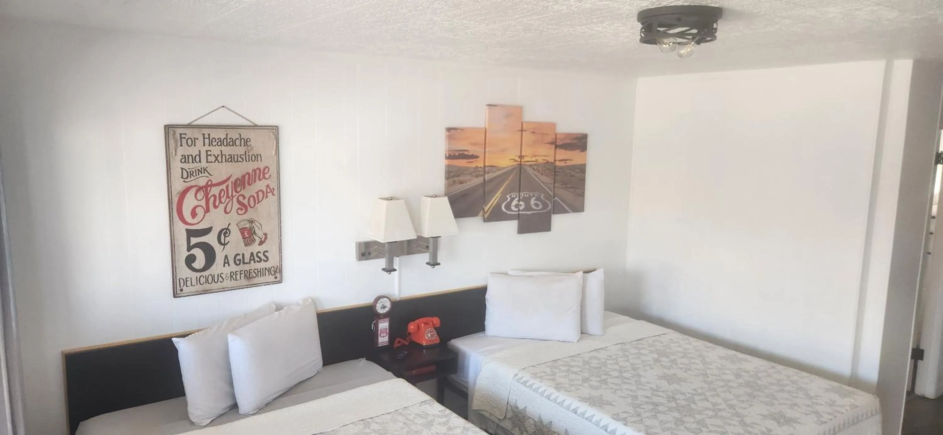 Bed in Brad's Desert Inn