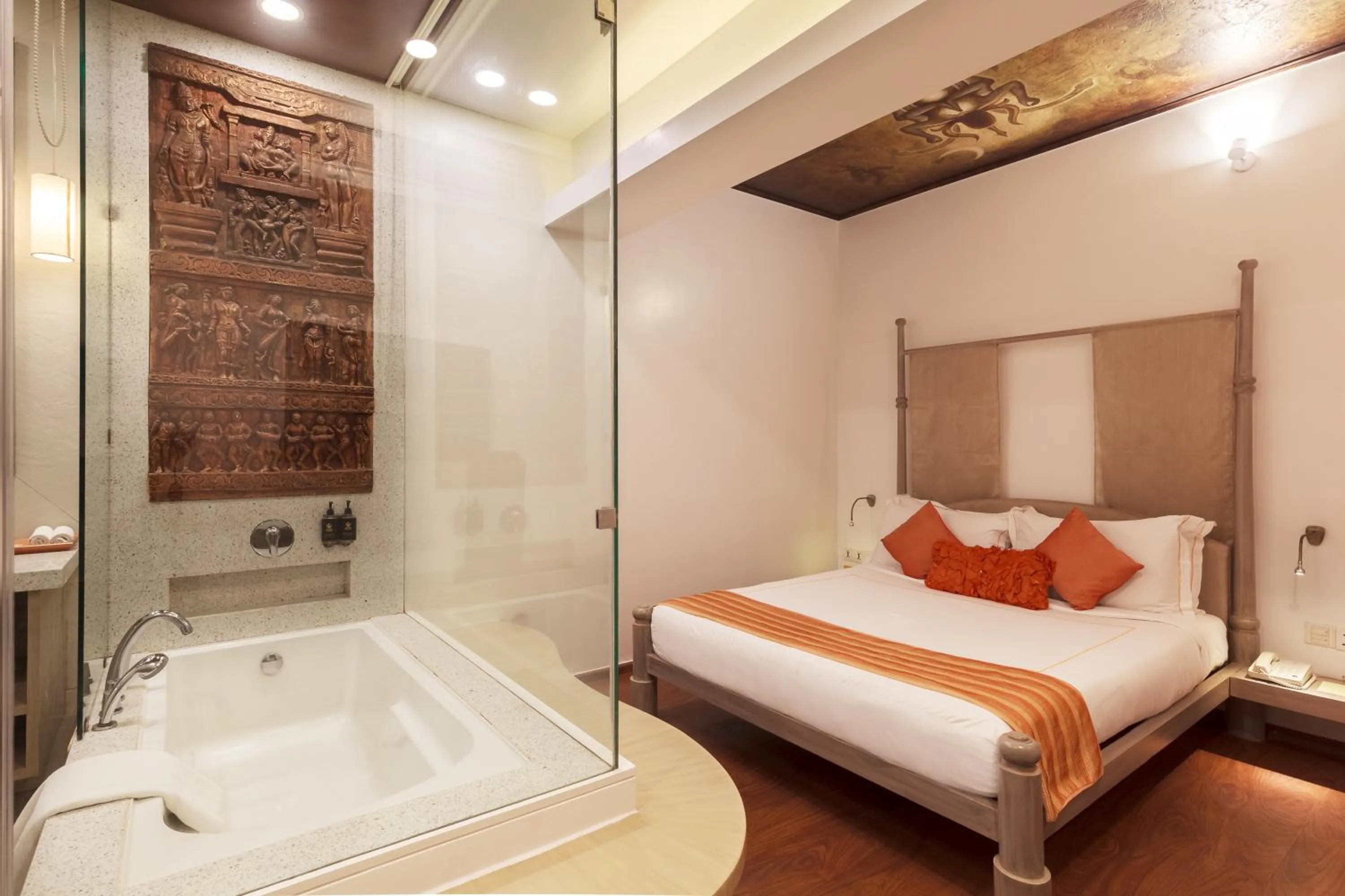 Bathroom, Bed in Le Sutra Hotel, Khar, Mumbai