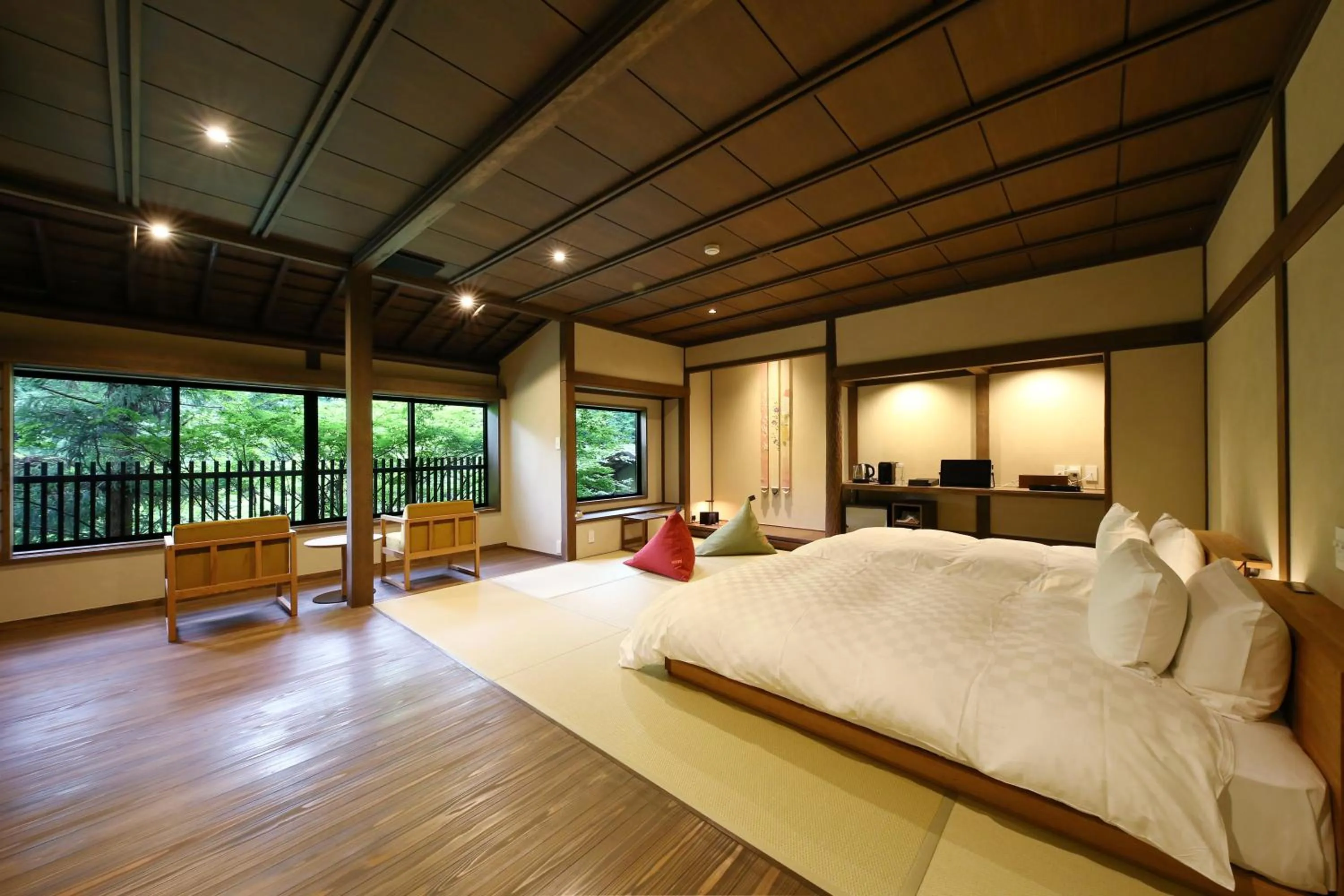 Photo of the whole room, Bed in Kyousen