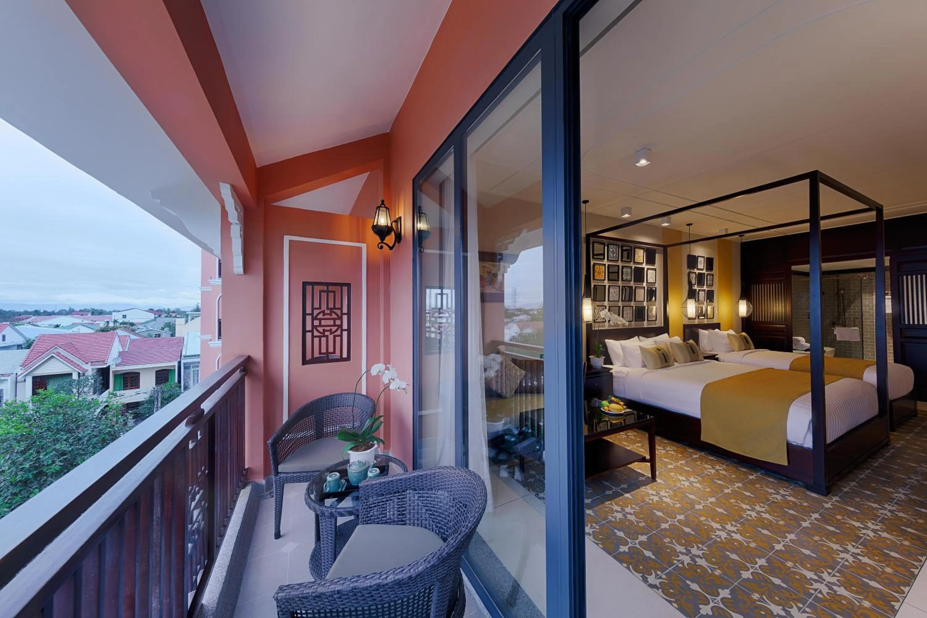 Balcony/Terrace, Bed in Allegro Hoi An . A Little Luxury Hotel & Spa