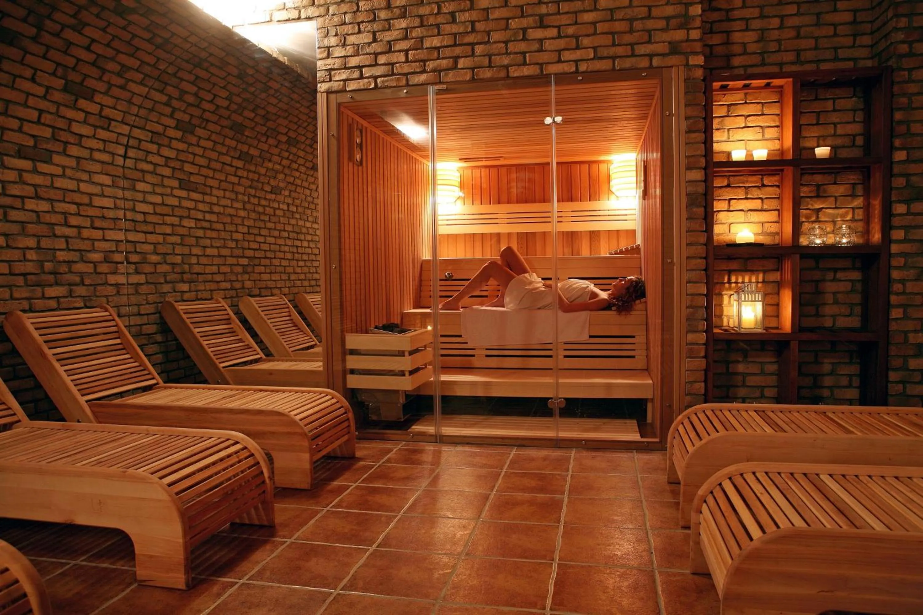 Sauna in Vestil Hotel