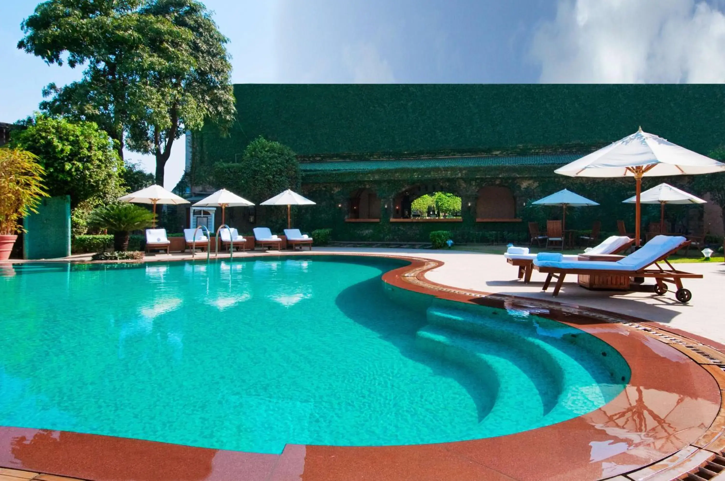 Pool view in Hilton Mumbai International Airport Hotel Pool view in Hilton Mumbai International Airport Hotel