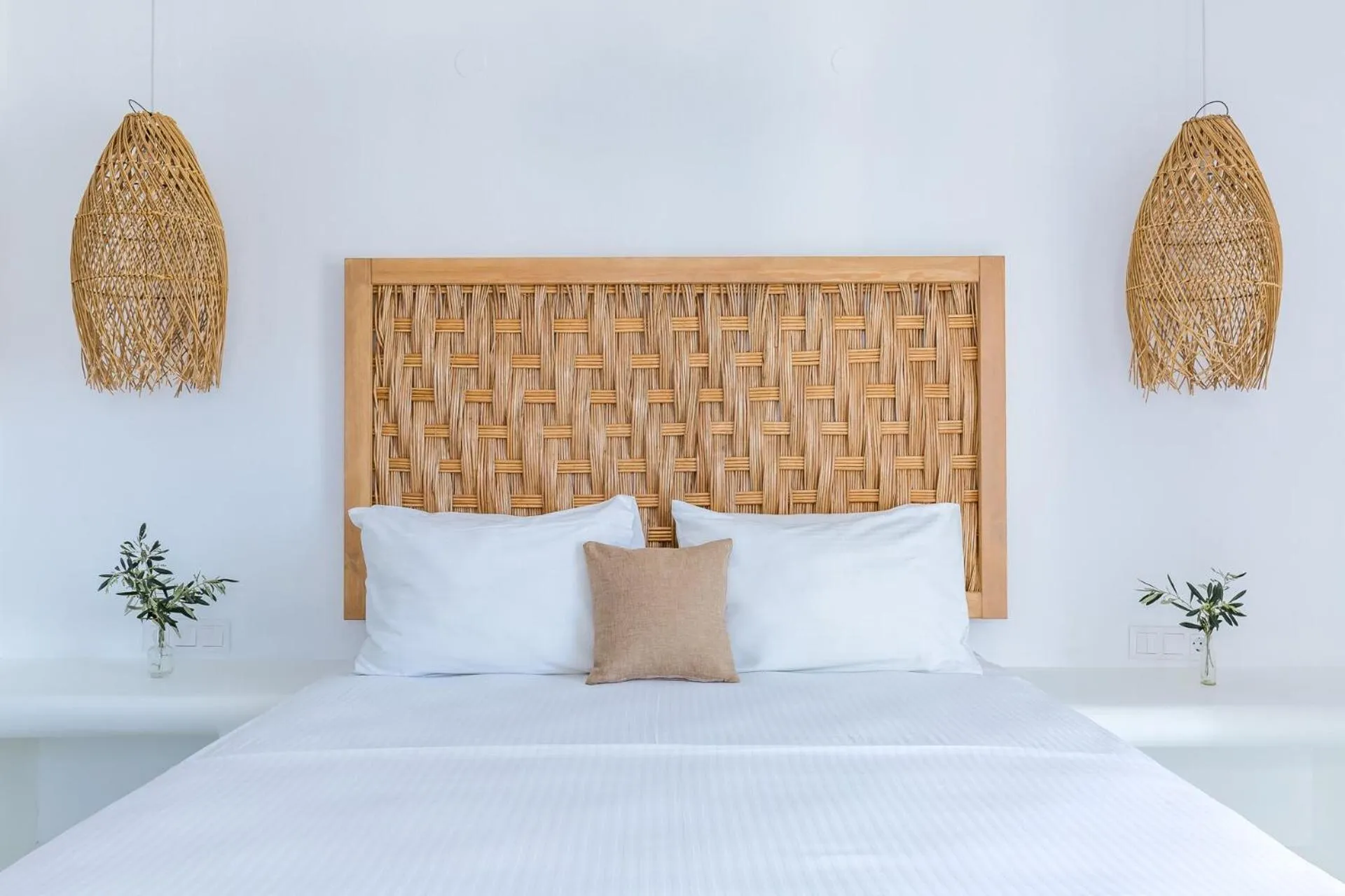 Bed in Evlalia Studios & Villas