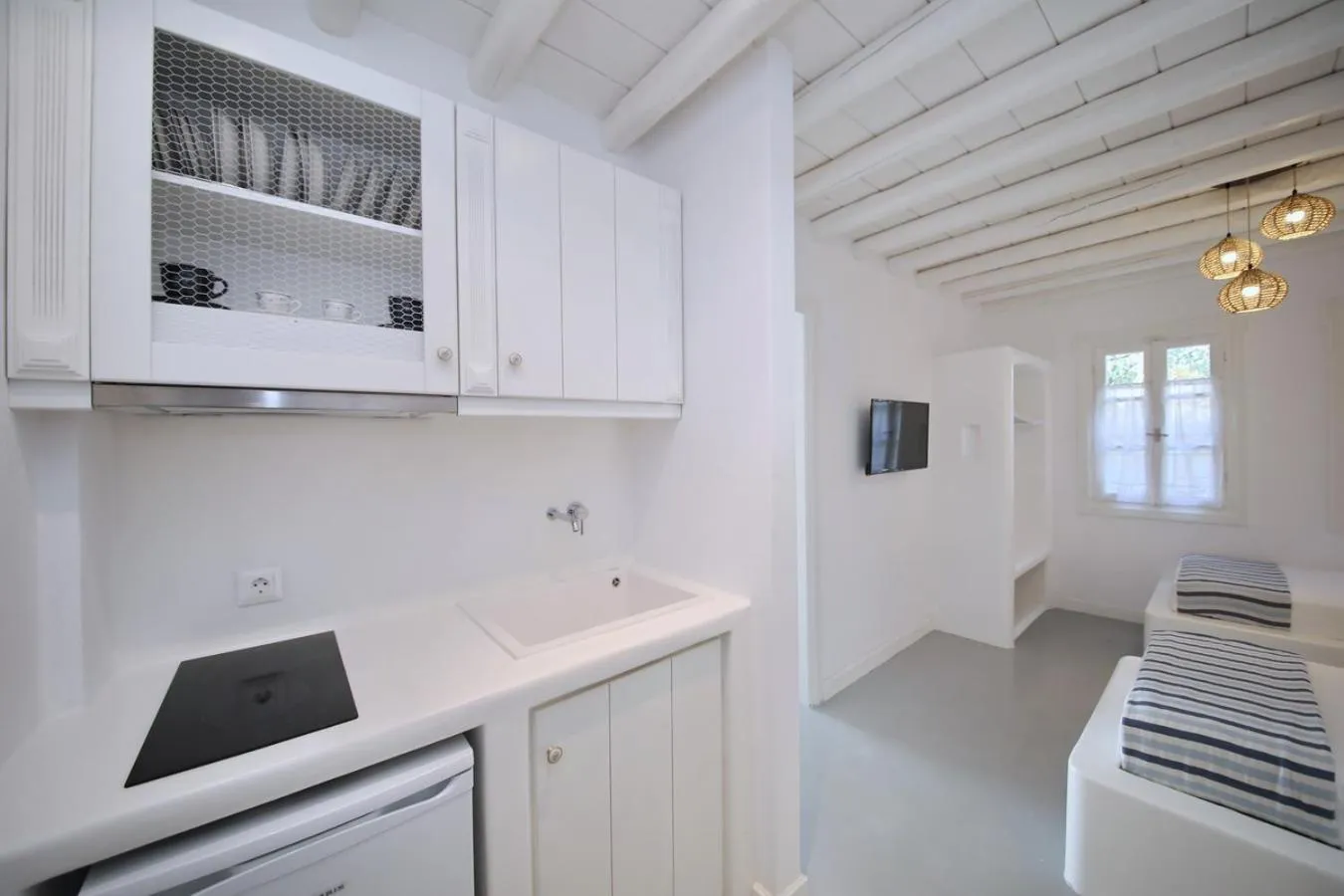 Kitchen or kitchenette in Evlalia Studios & Villas