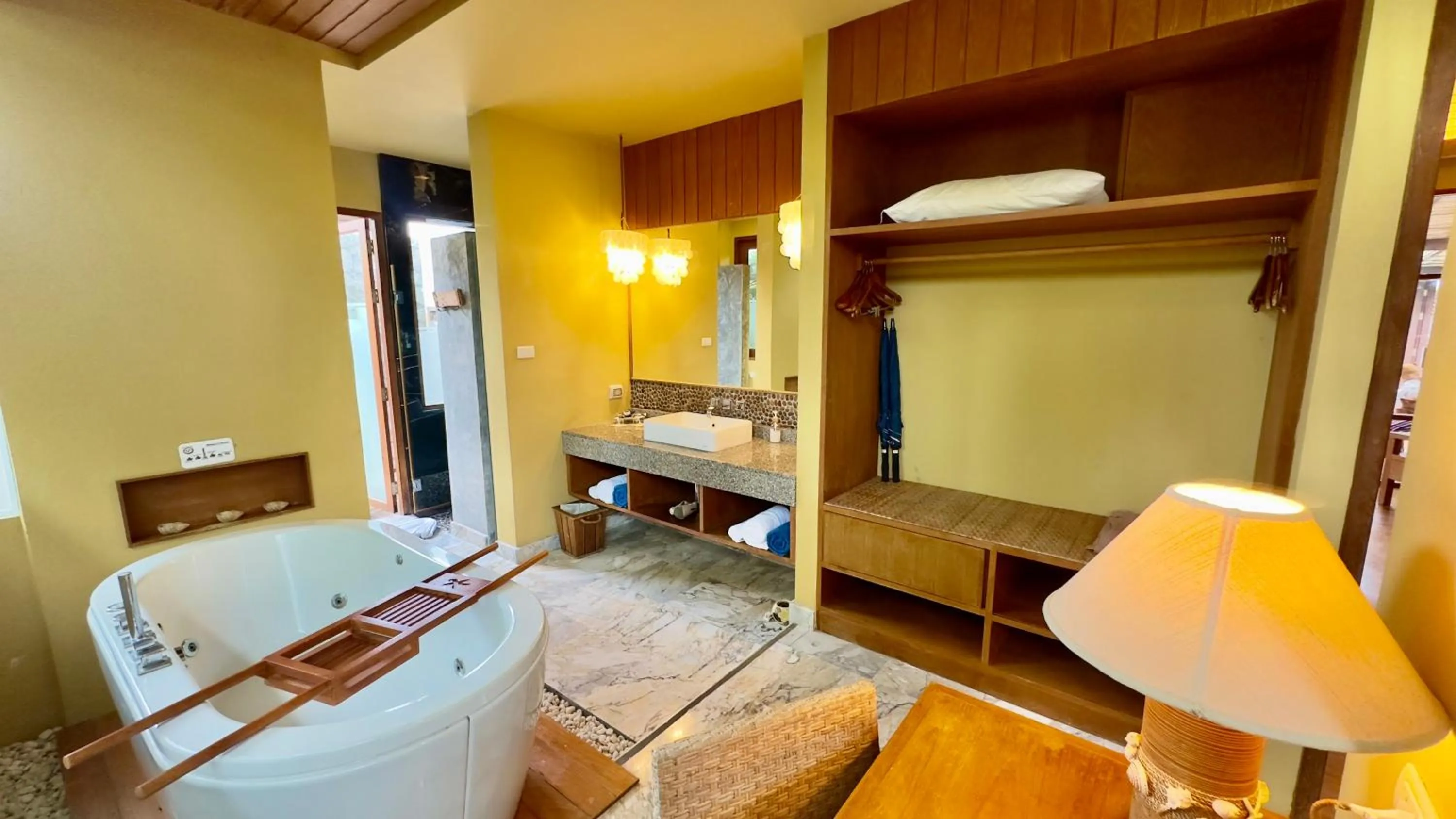 Bathroom, Bed in Deva Beach Resort Samui