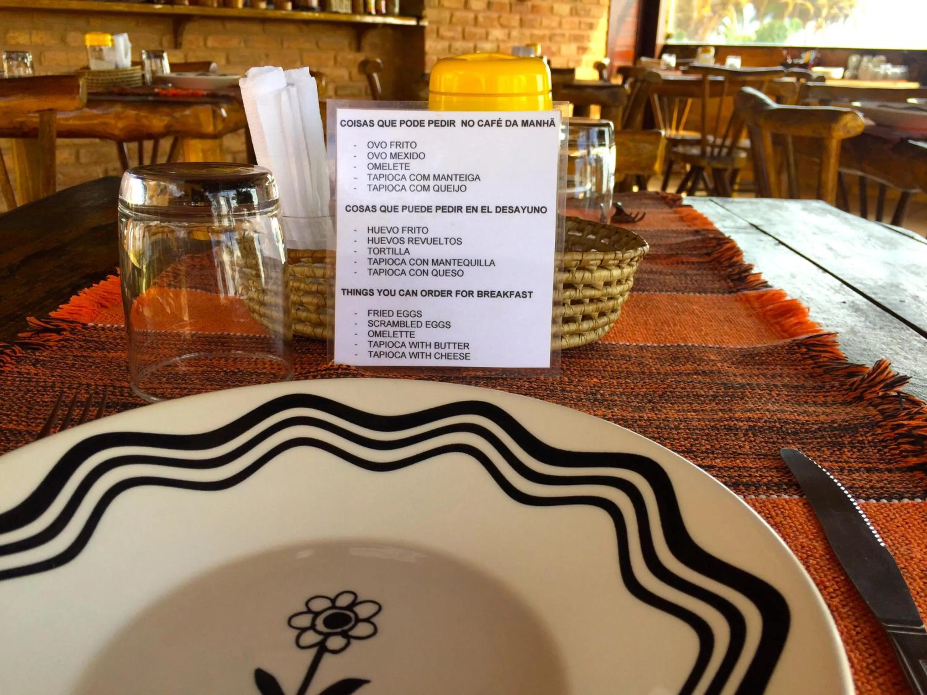 Breakfast in Hotel Pousada Beleza das Ondas