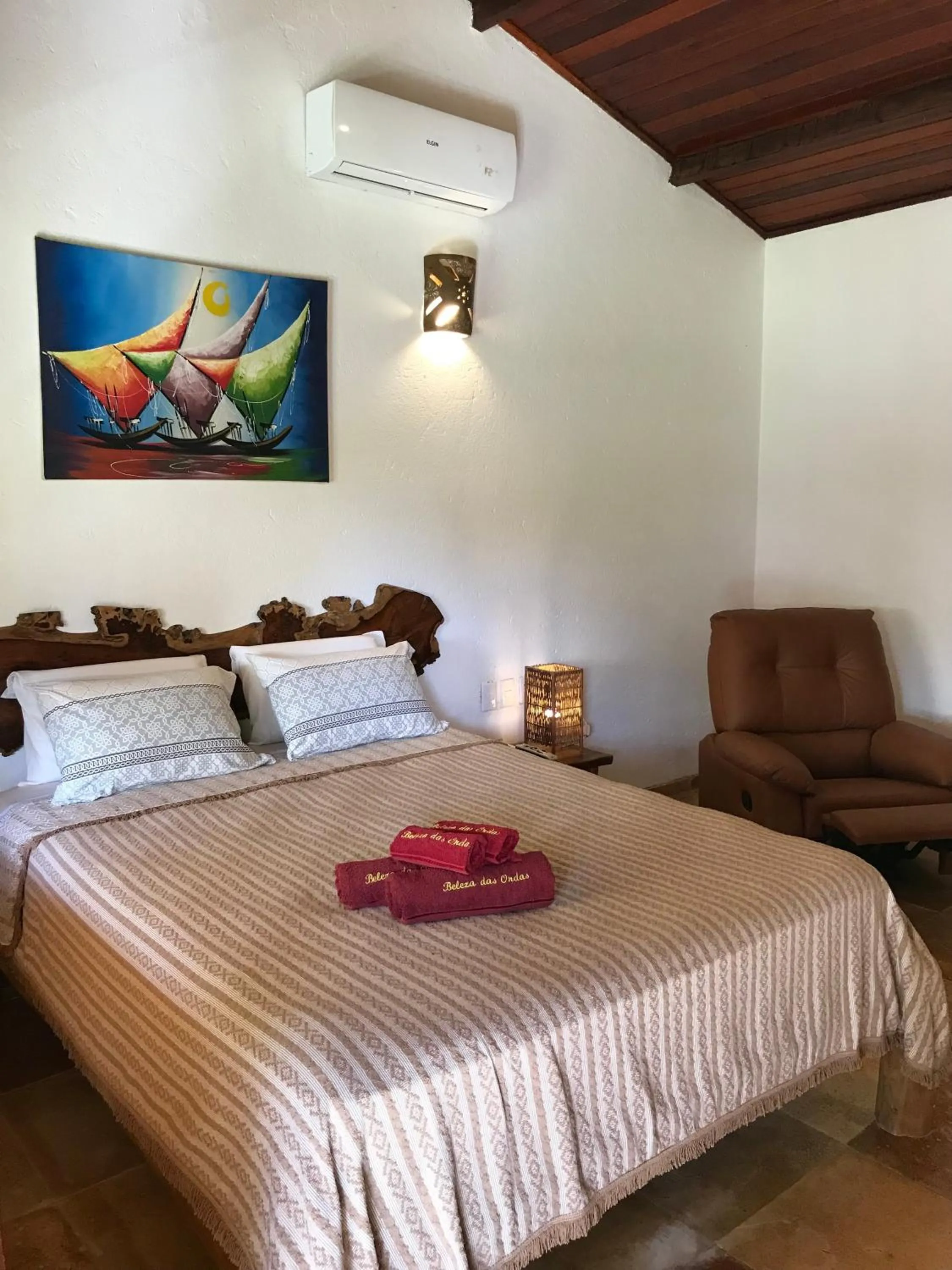 Bed in Hotel Pousada Beleza das Ondas