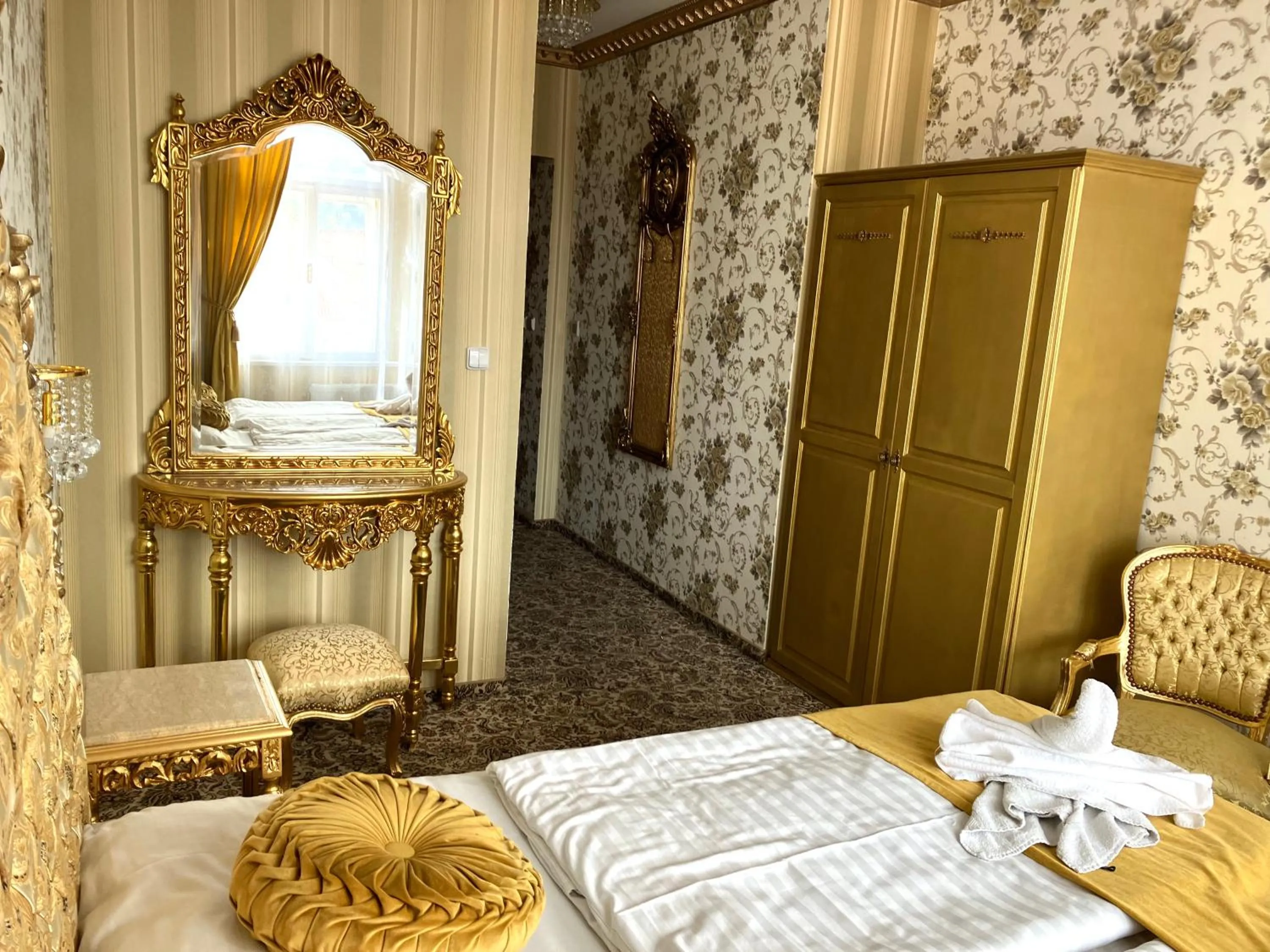 Seating area, Bed in SPA Hotel Liliova Prague Old Town