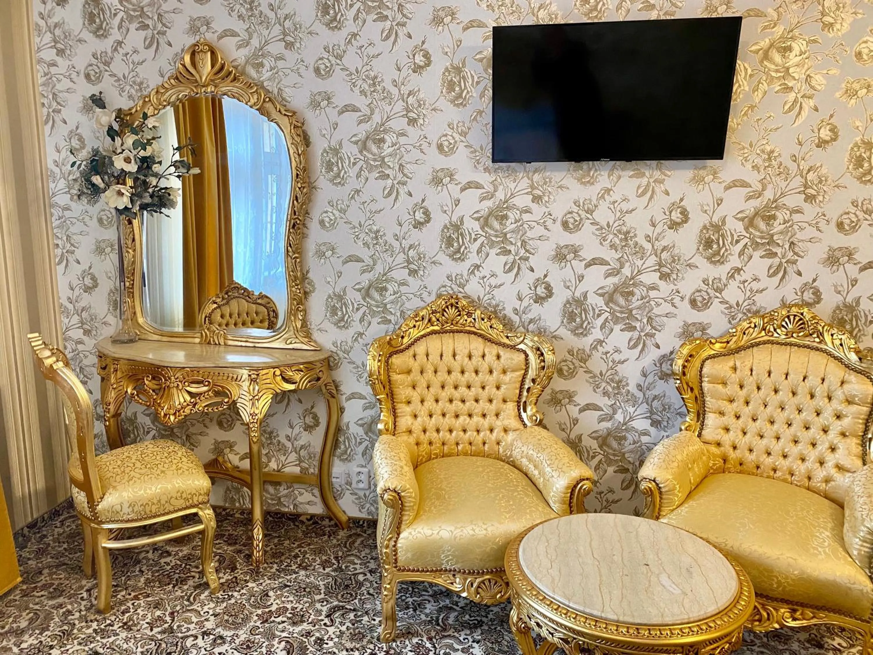 Seating area in SPA Hotel Liliova Prague Old Town