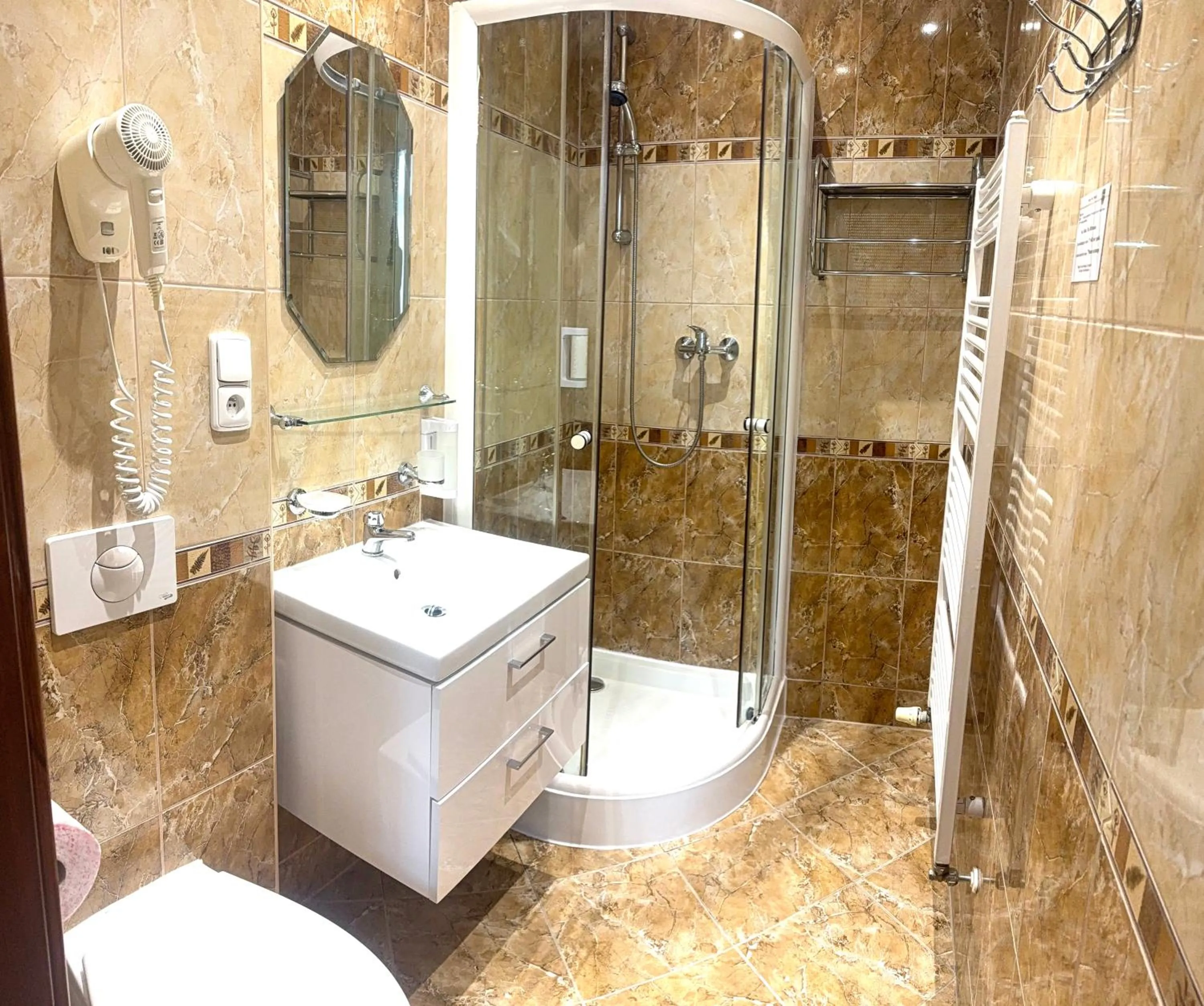 Shower in SPA Hotel Liliova Prague Old Town