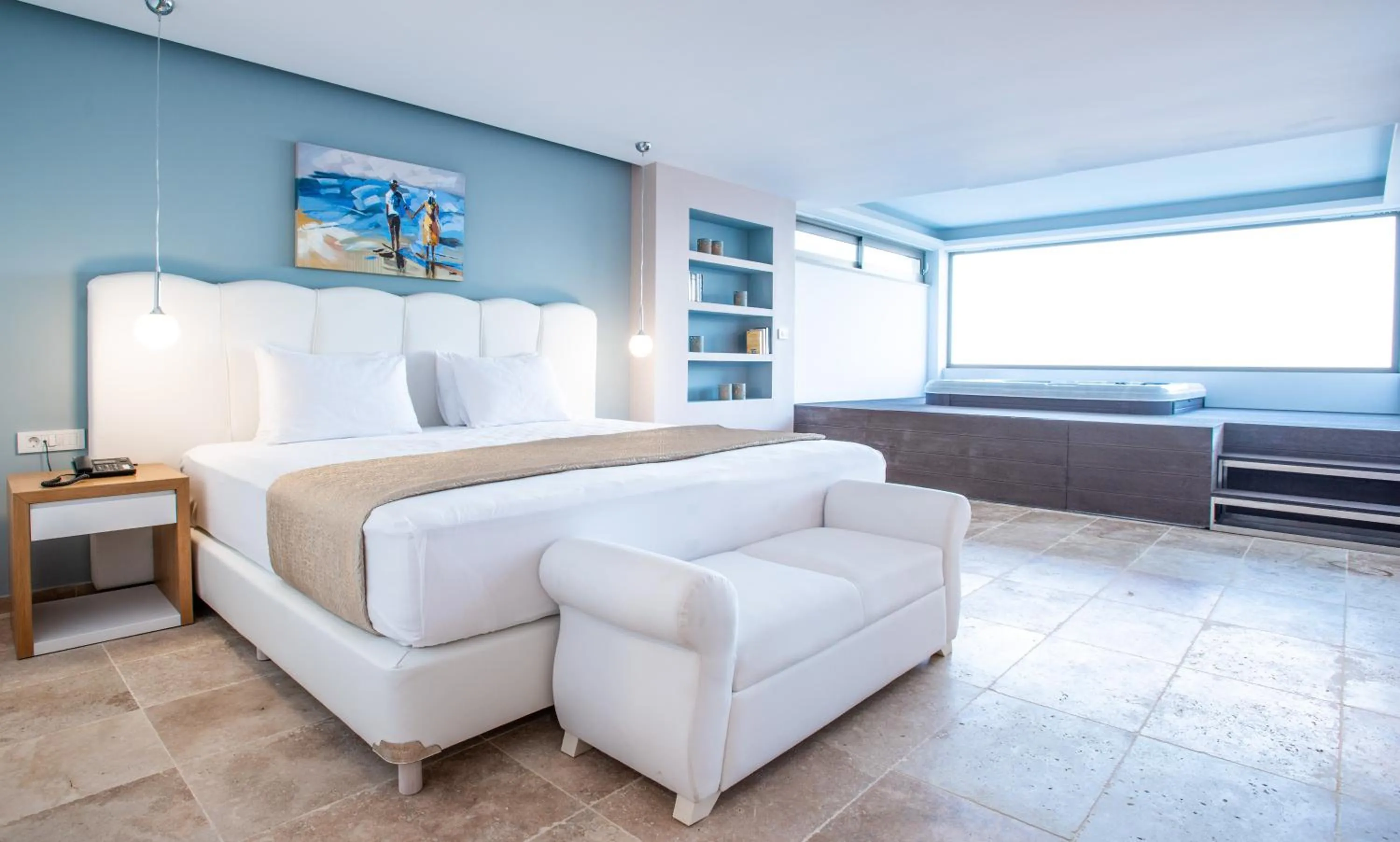 Bed in White Rock of Kos Hotel - Adults only