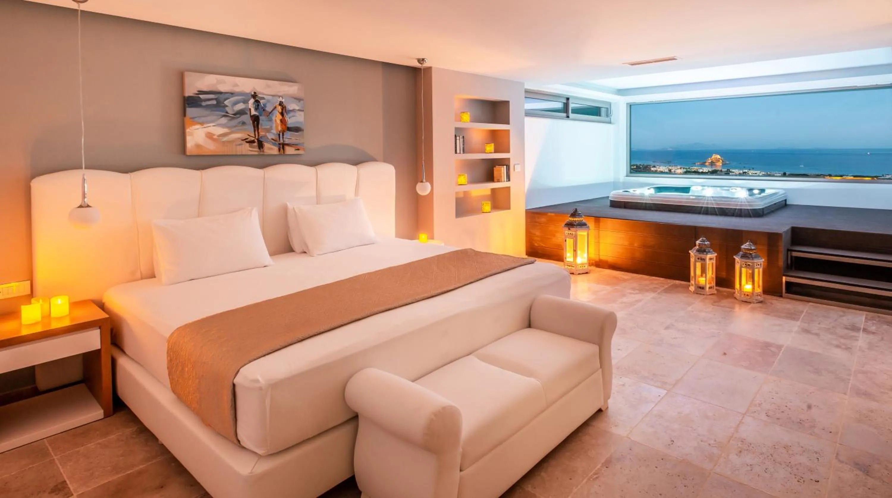 Bed in White Rock of Kos Hotel - Adults only