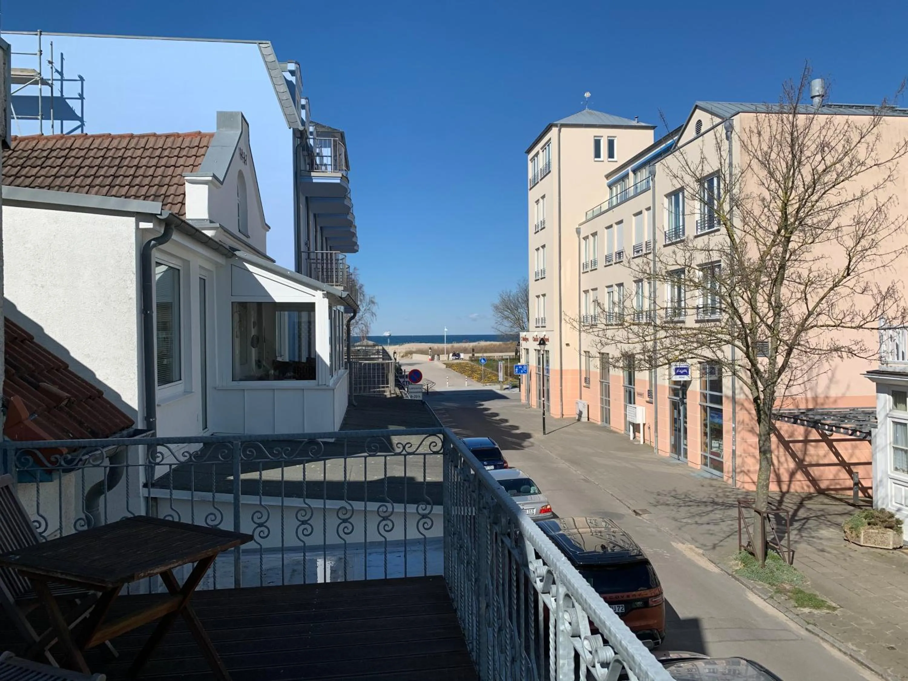Quiet street view in Hotel Zum Strand