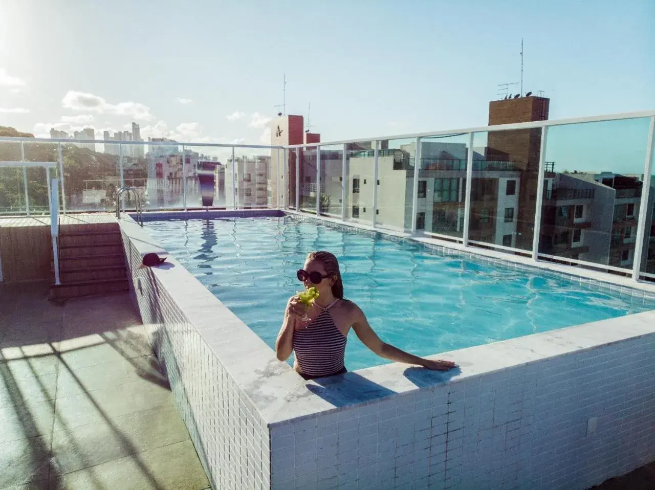 Pool view in Oriental Praia Hotel Pool view in Oriental Praia Hotel