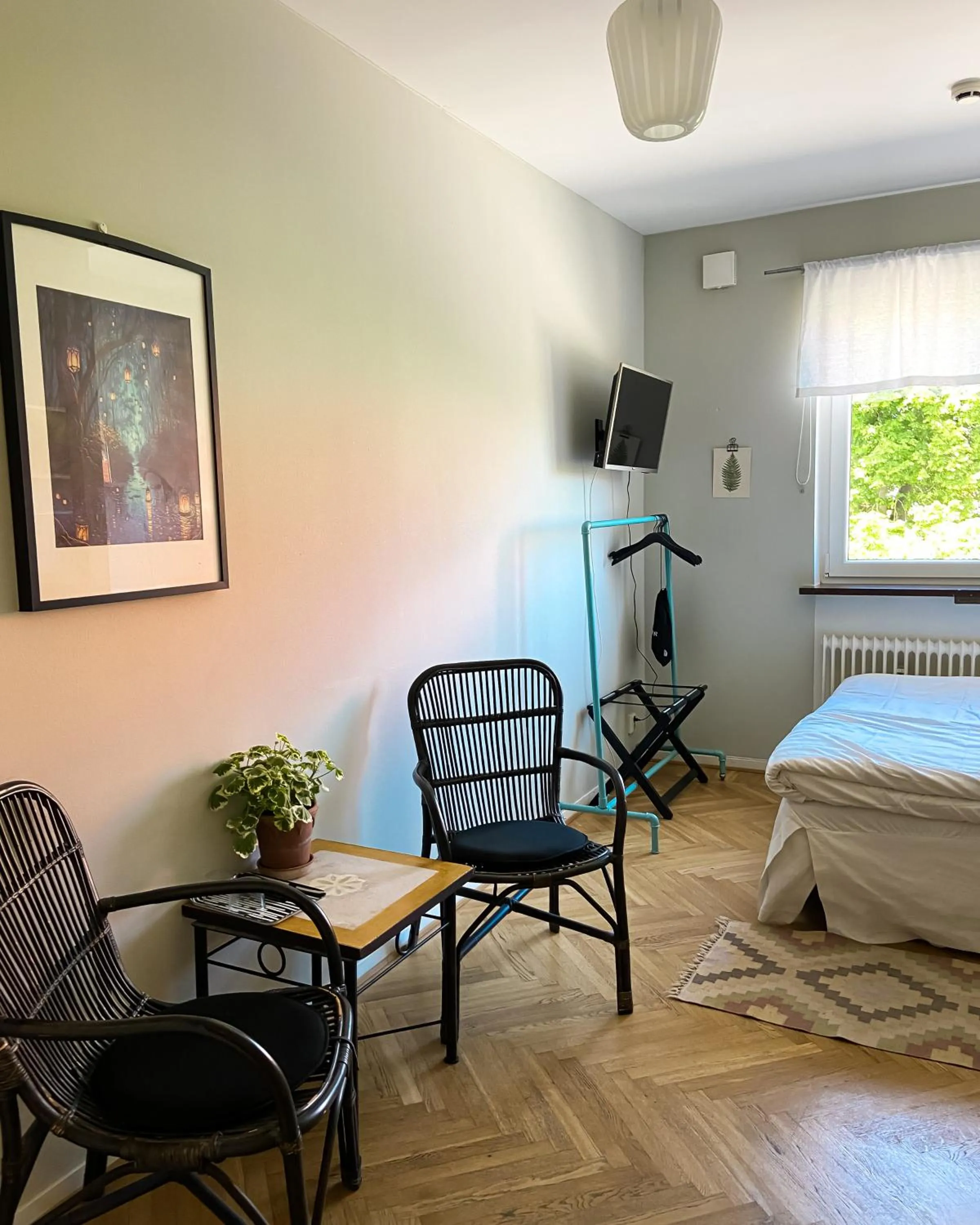 Bed in Gårdens & Apotekarns B&B