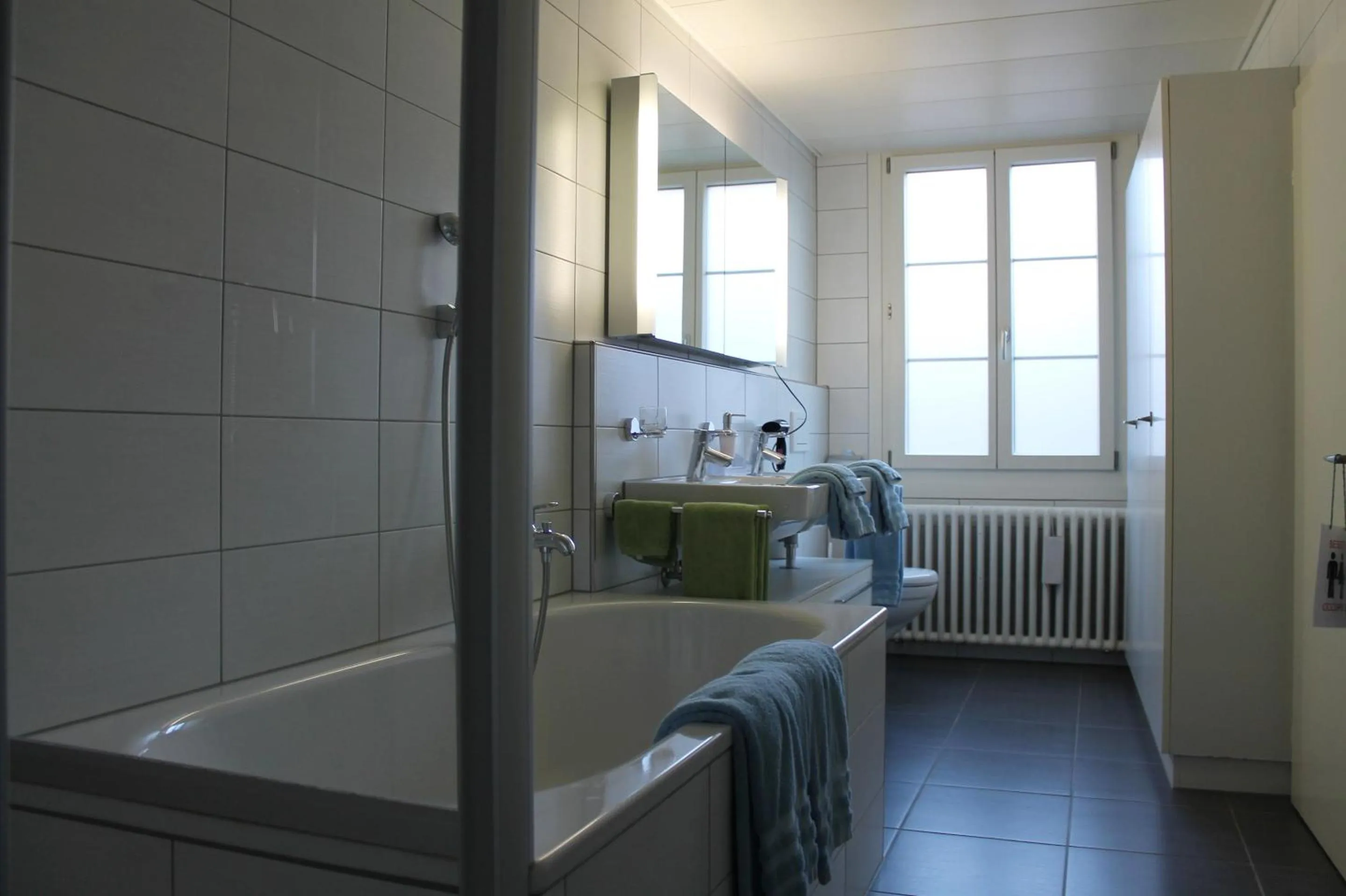 Bathroom, Bed in Hotel Goldener Schlüssel