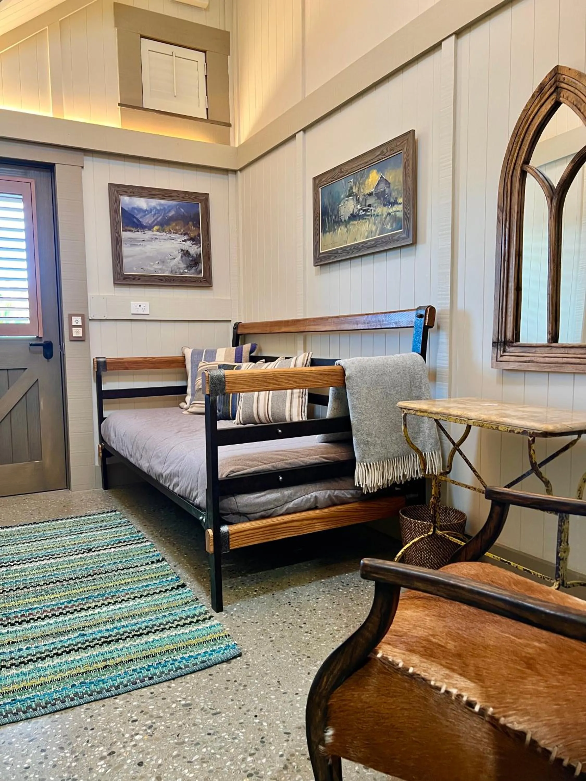 Bed in Headwaters Glenorchy Eco Lodge