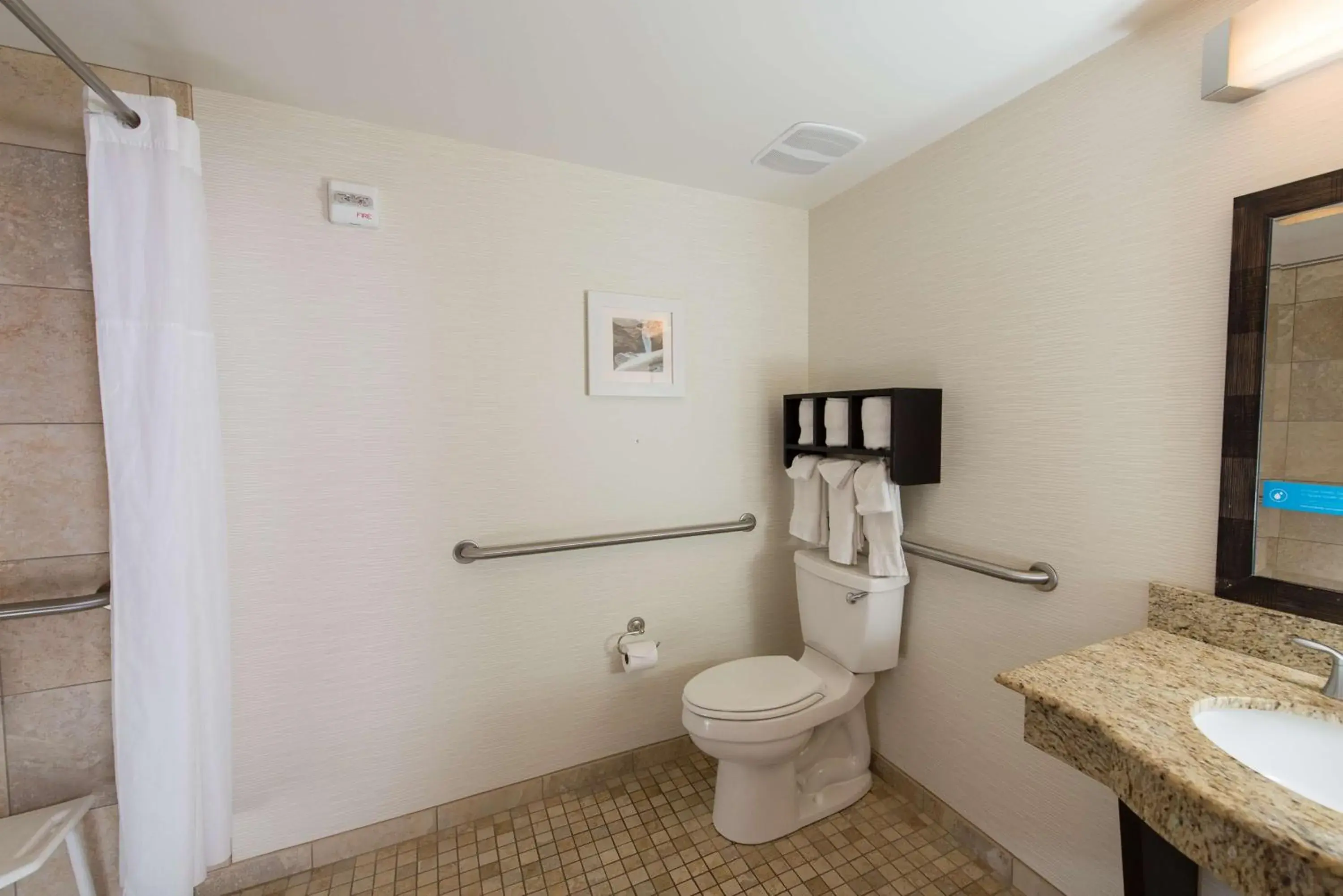King Suite with Roll-In Shower - Mobility and Hearing Access/Non-Smoking in Hampton Inn & Suites Phoenix Chandler Fashion Center King Suite with Roll-In Shower - Mobility and Hearing Access/Non-Smoking in Hampton Inn & Suites Phoenix Chandler Fashion Center