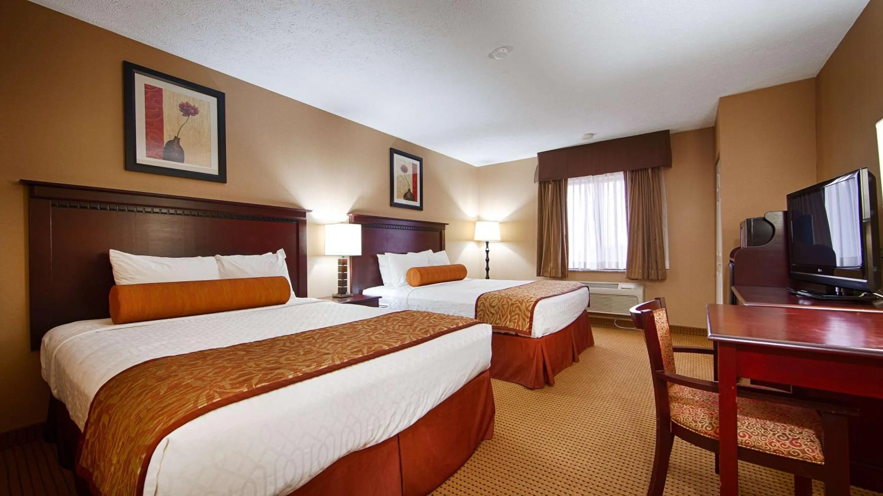 Queen Room with Two Queen Beds - Non-Smoking/Disability Access in Days Inn by Wyndham Lincoln, IL