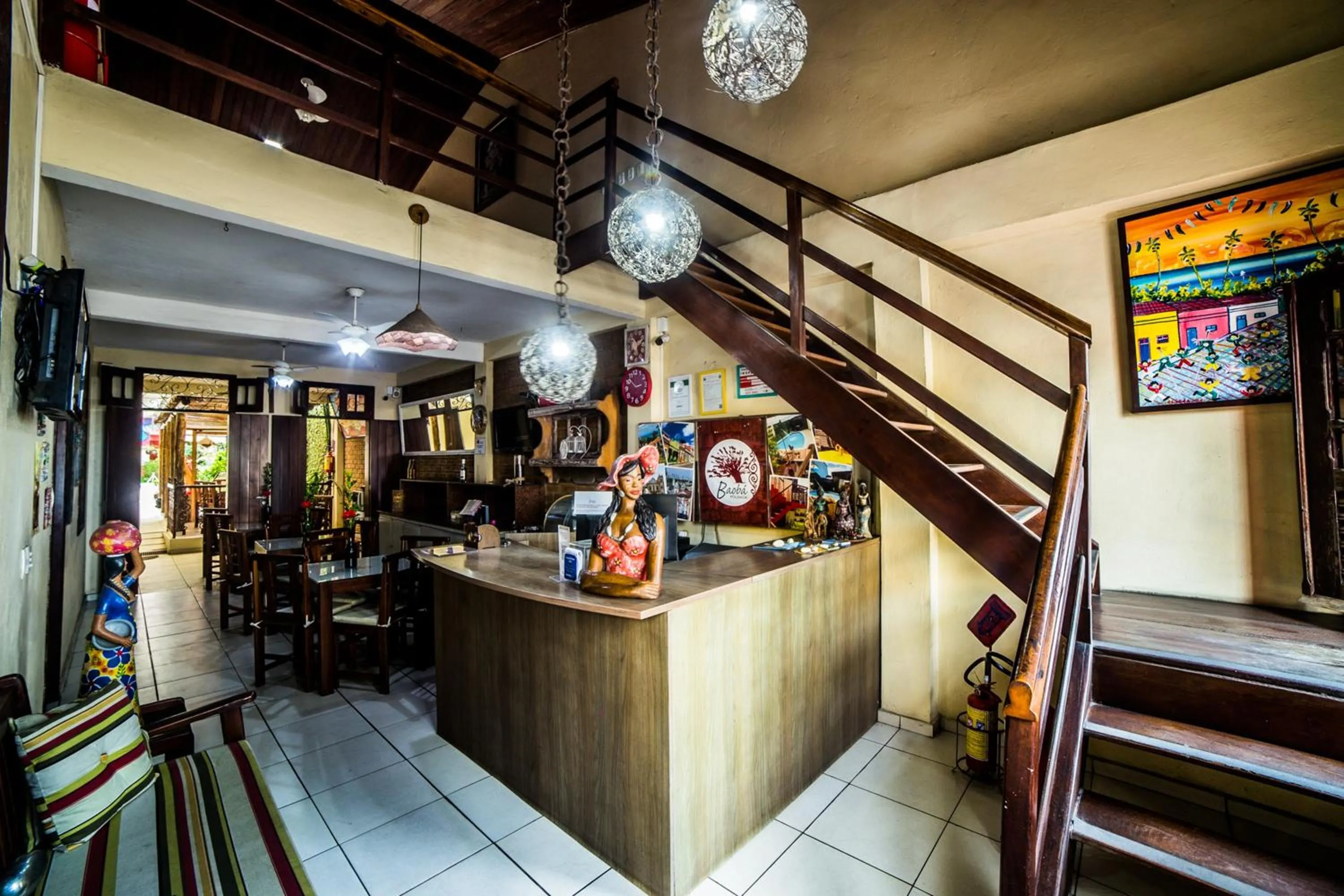 Lobby or reception in Pousada Baobá e SPA