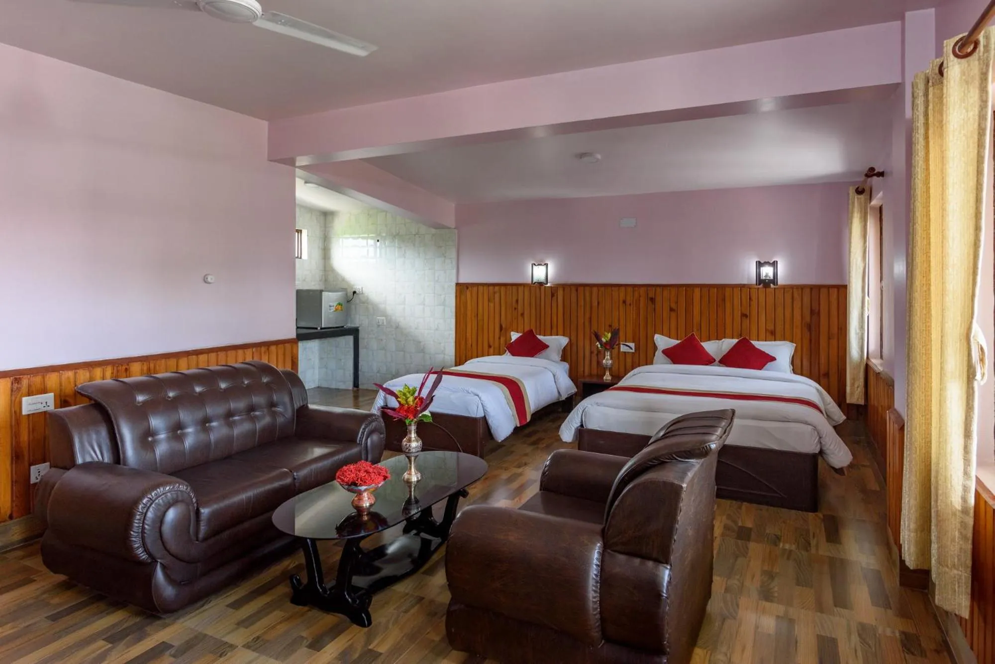 Bed in Hotel Monalisa Chitwan