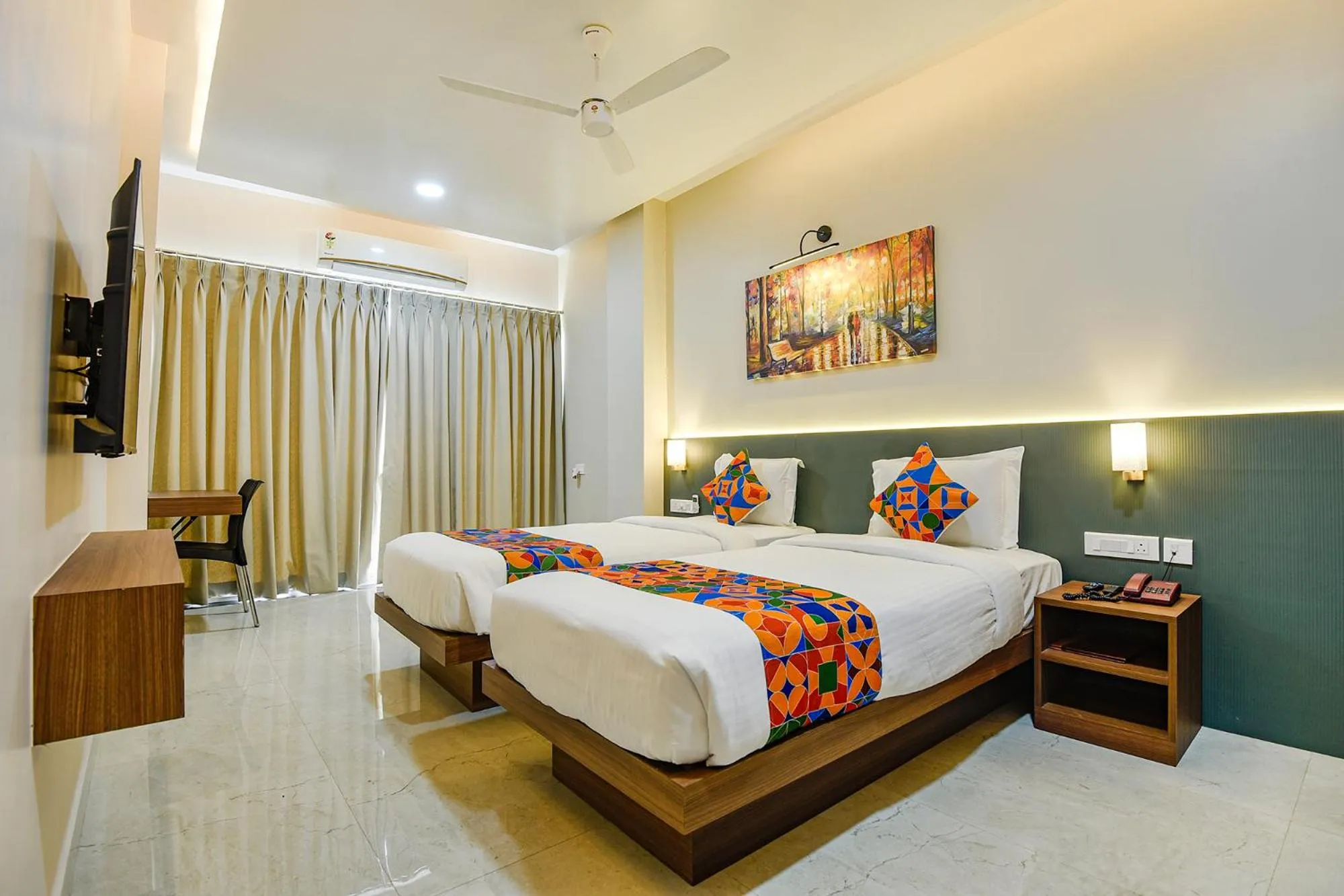 Bed in Swarnam Hotel