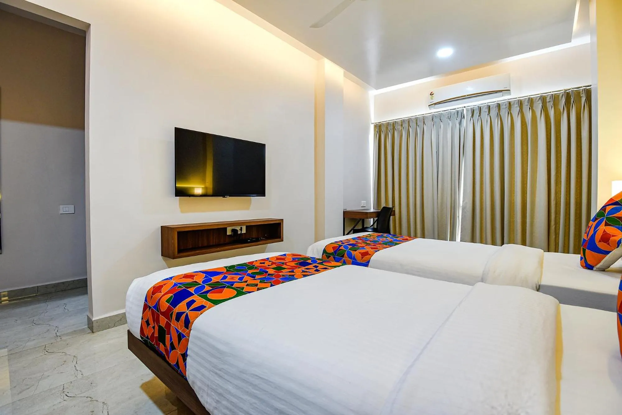 Bed in Swarnam Hotel