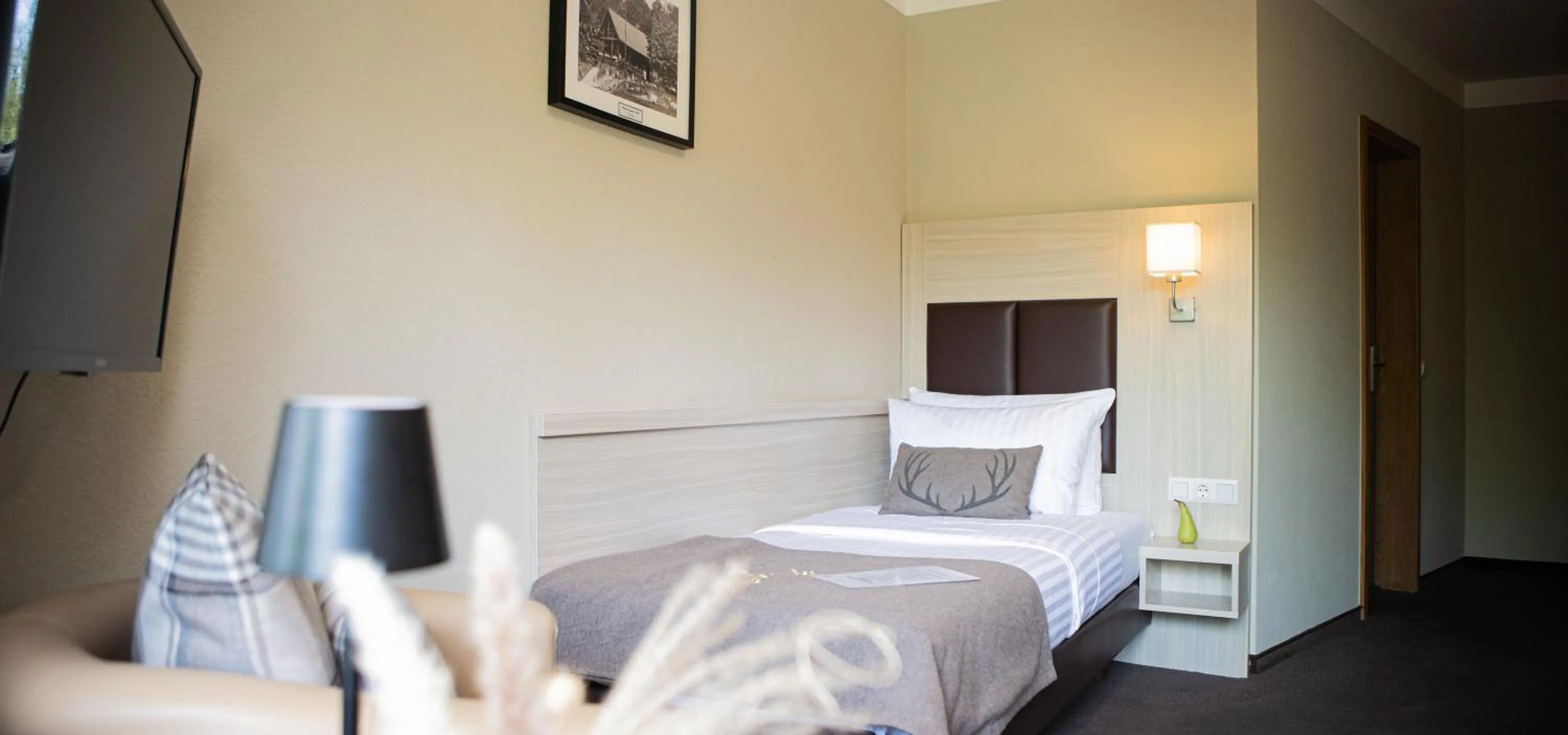 Photo of the whole room, Bed in Hotel-Restaurant Jagdhaus Heede