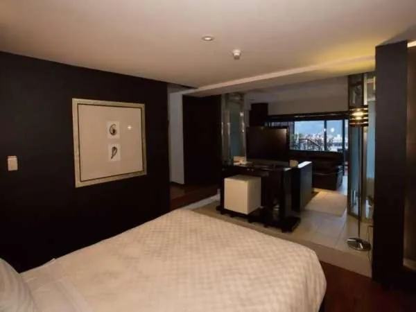 Bed in Atami Season Hotel