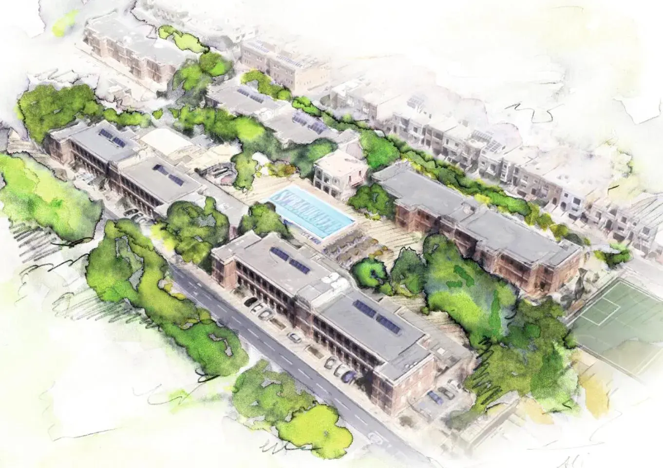 Property building in SC Club Village Property building in SC Club Village