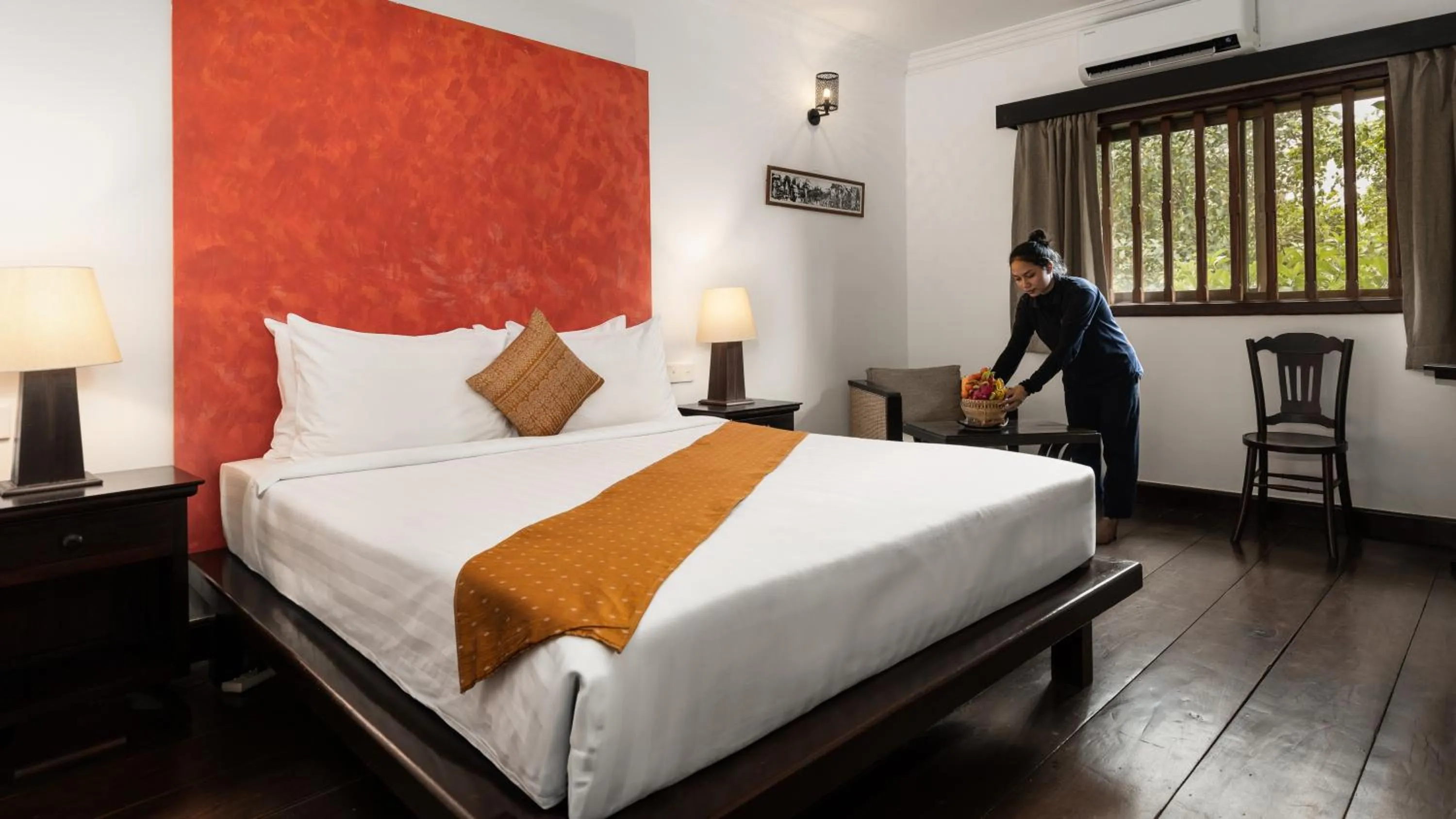 View (from property/room), Bed in Pavillon Indochine Boutique - Hotel