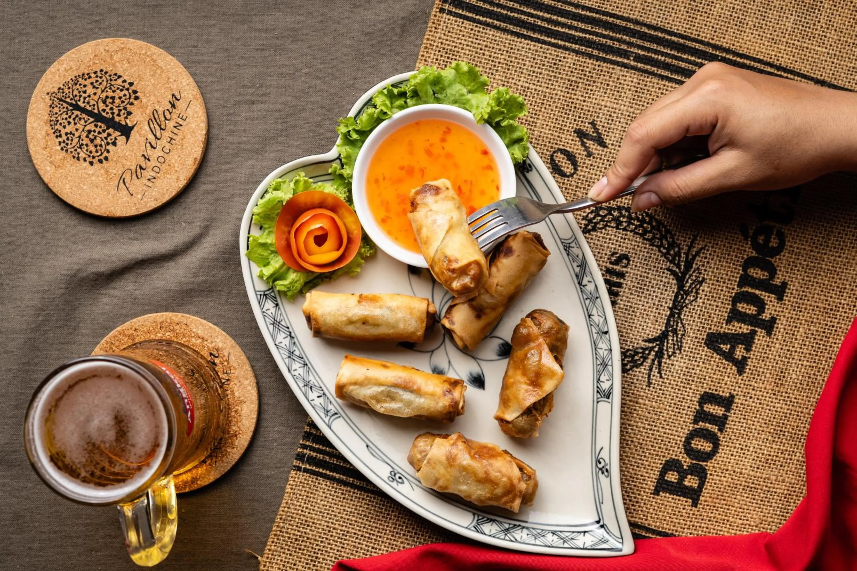 Food and drinks in Pavillon Indochine Boutique - Hotel