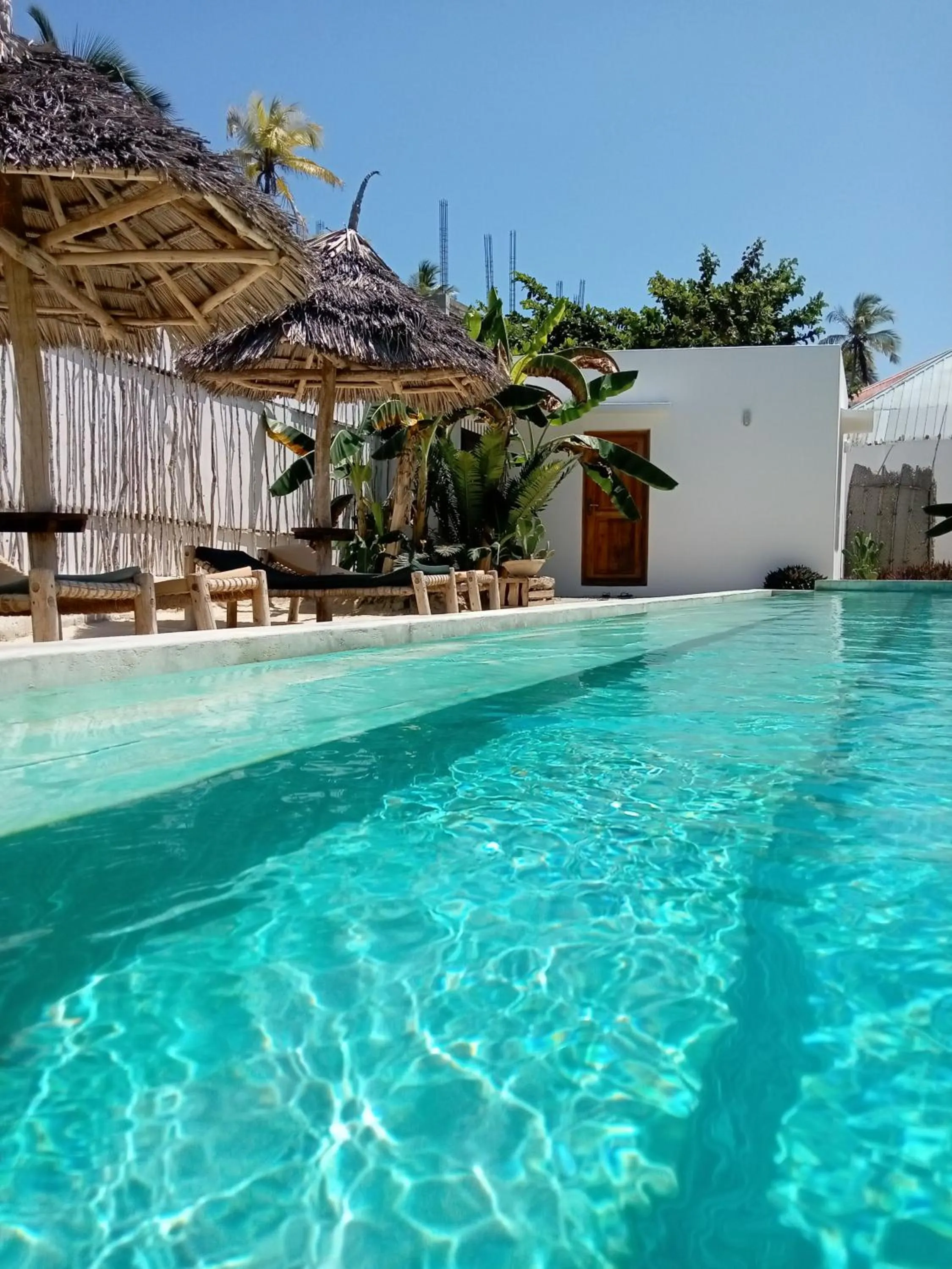 Pool view in Villa Huruma