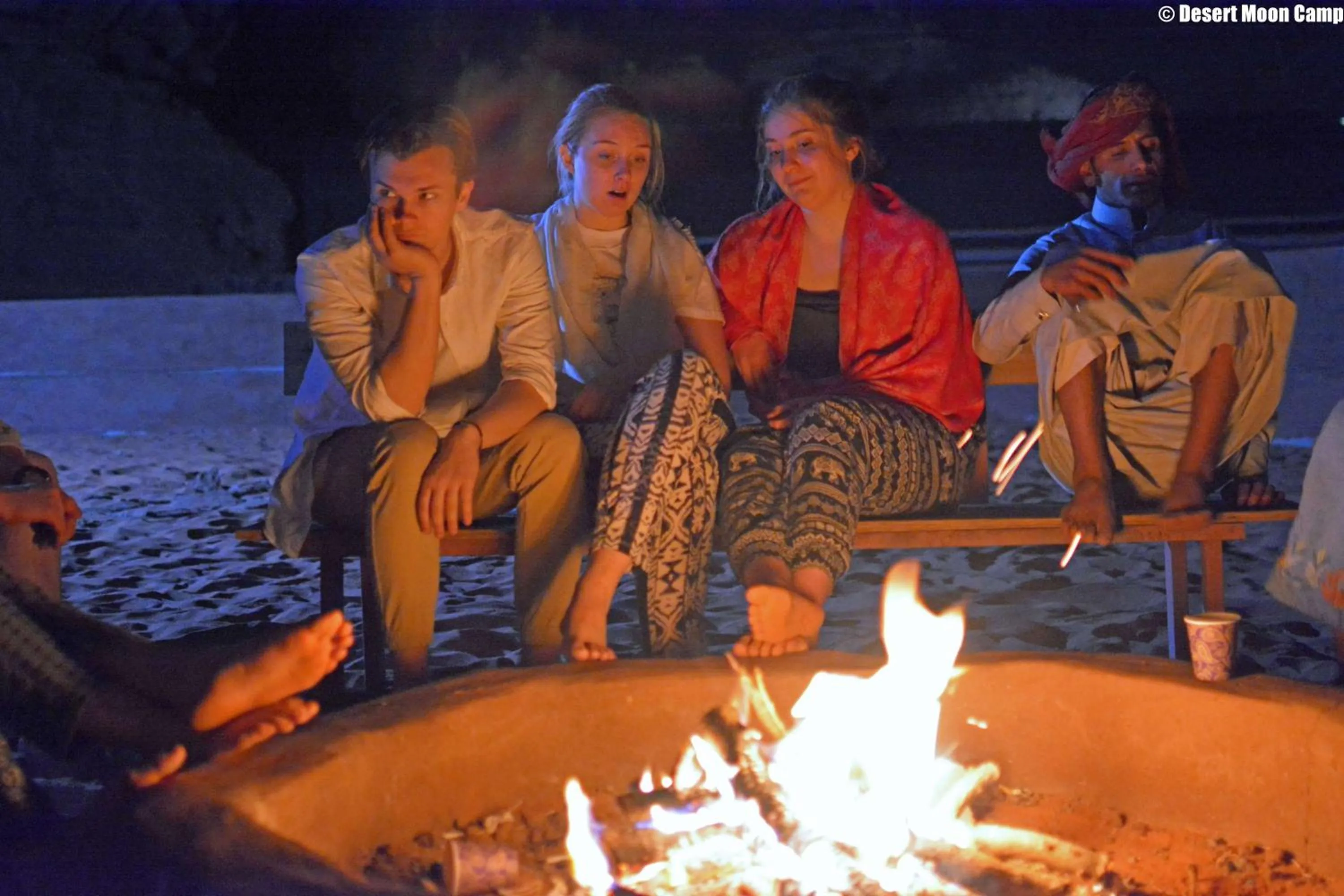 group of guests in Desert Moon Camp