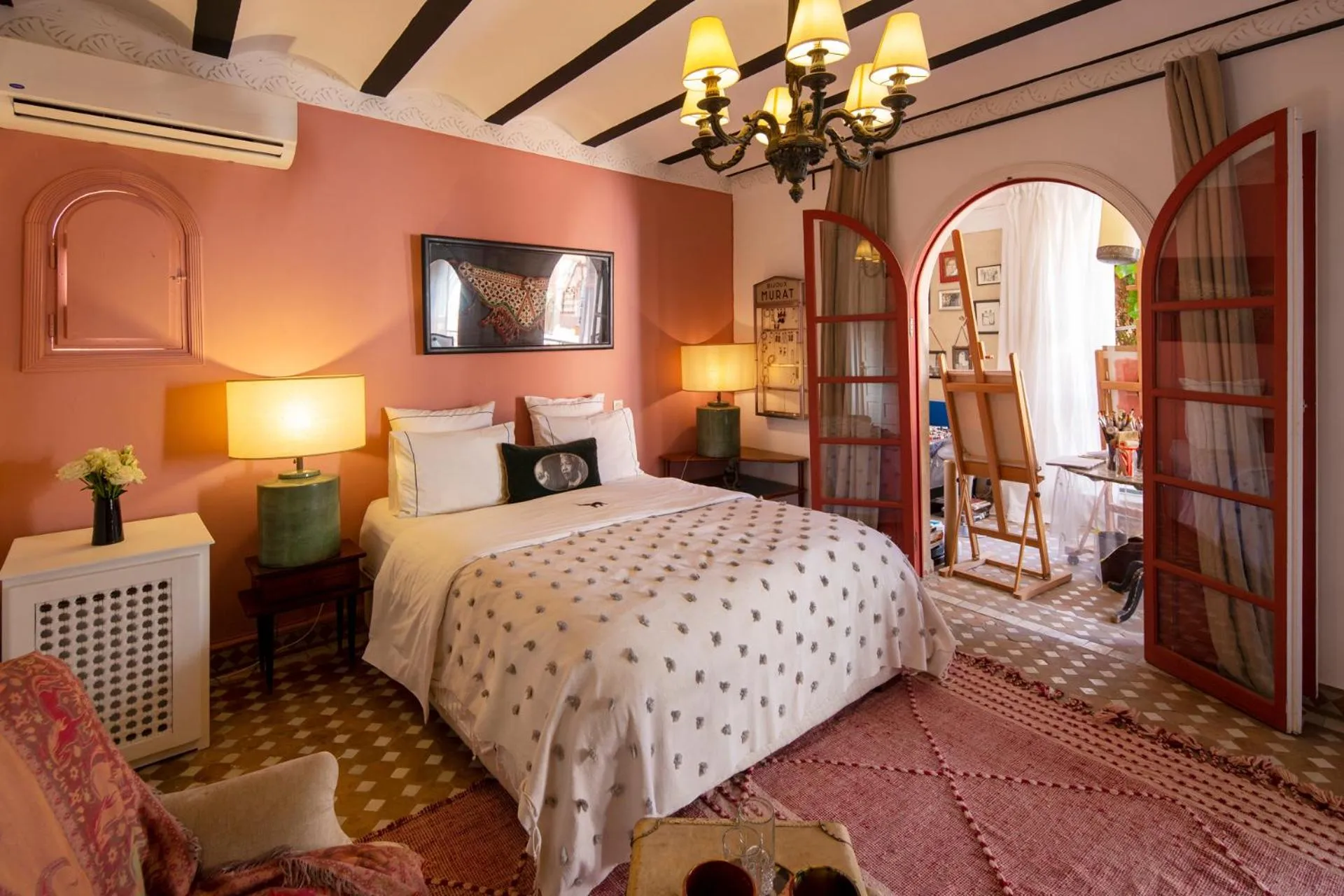 Bedroom, Bed in Indian Palace